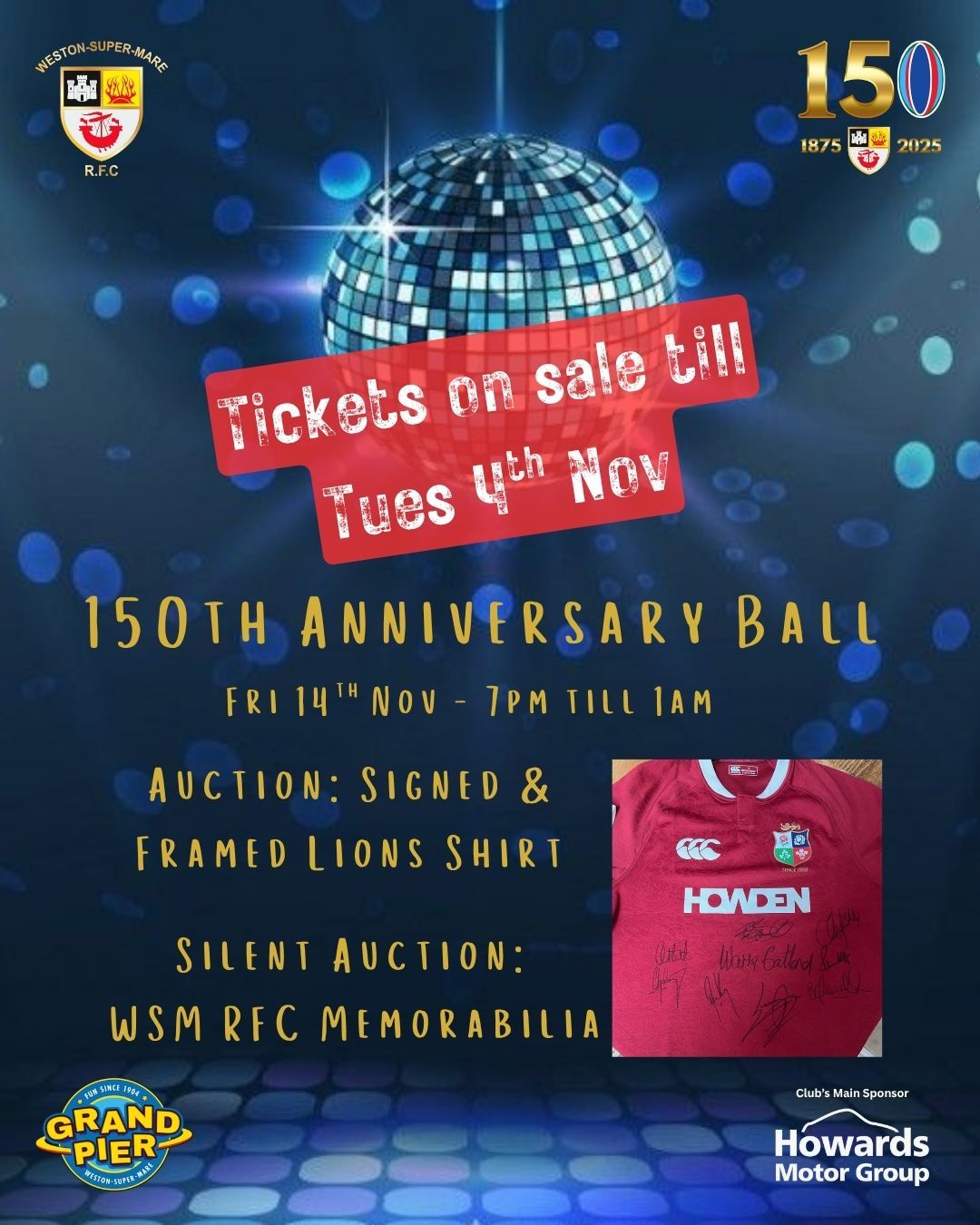 WSM RFC 150th Anniversary Ball ... - Weston-super-Mare RFC | Facebook