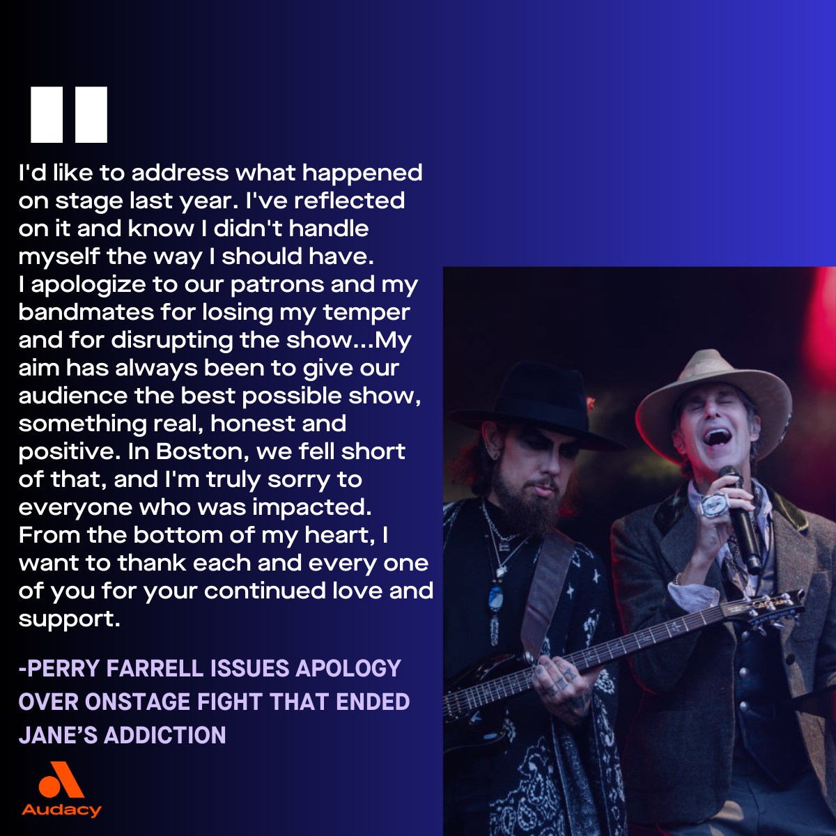 ALT - The band added that they've come together one last time to