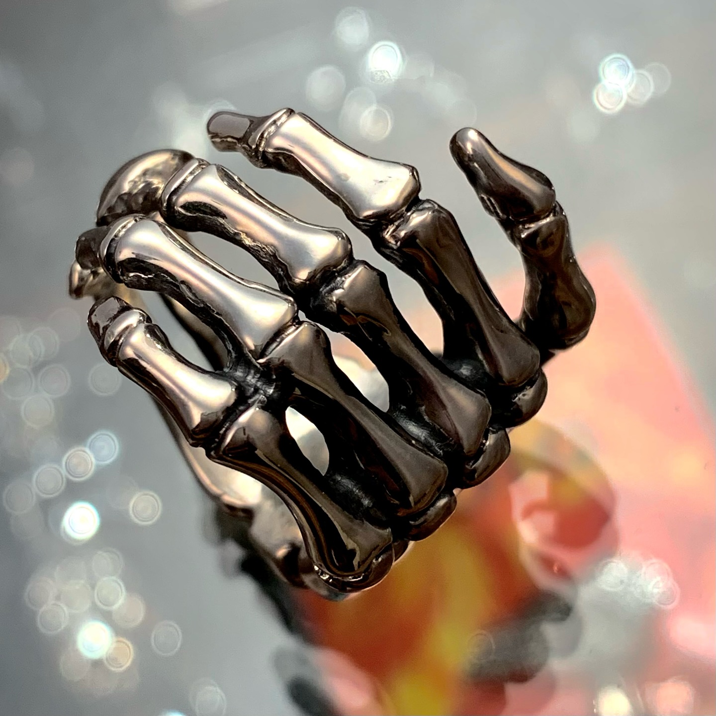 One our our classic designs. The BONE HAND ring . this is the