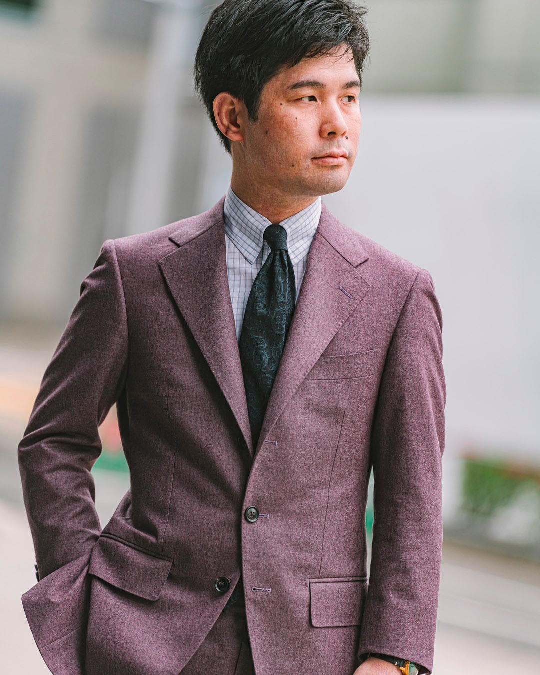 神戸 三木 雅仁 Fabric：Vitale Barberis Canonico 個性的グレイッシュ