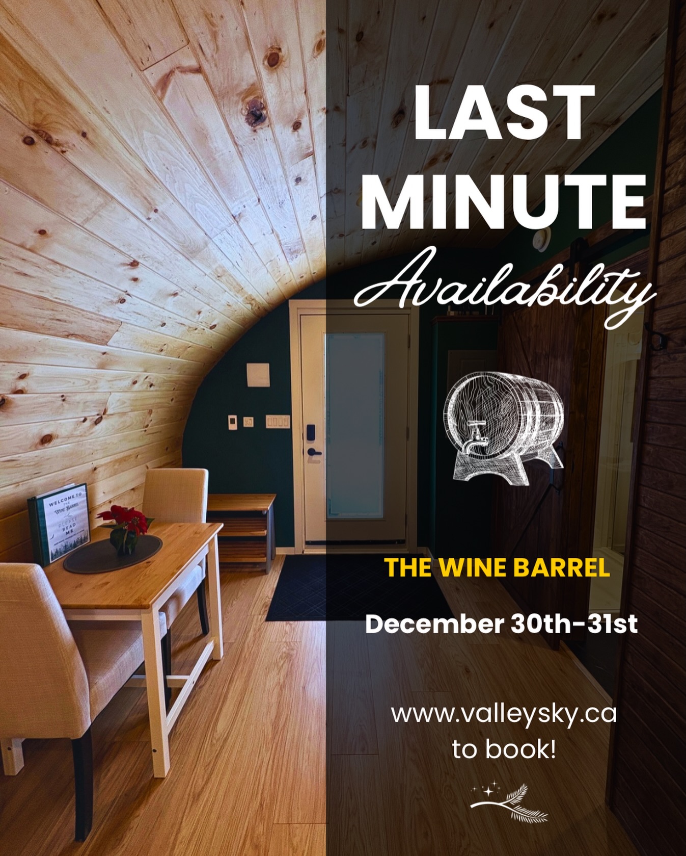 Valley - Last-minute plans? We’ve got you 🍷 The Wine Barrel is ...