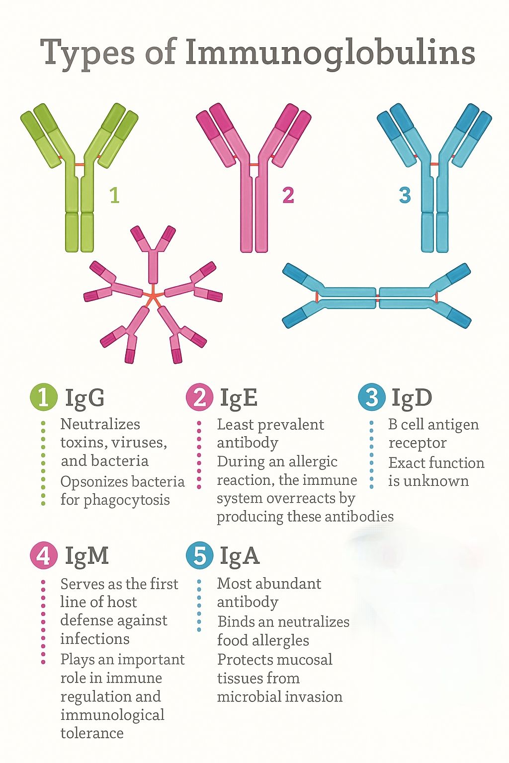 Medical - Immune System Warriors: Types of Immunoglobulins #fblifestyle ...