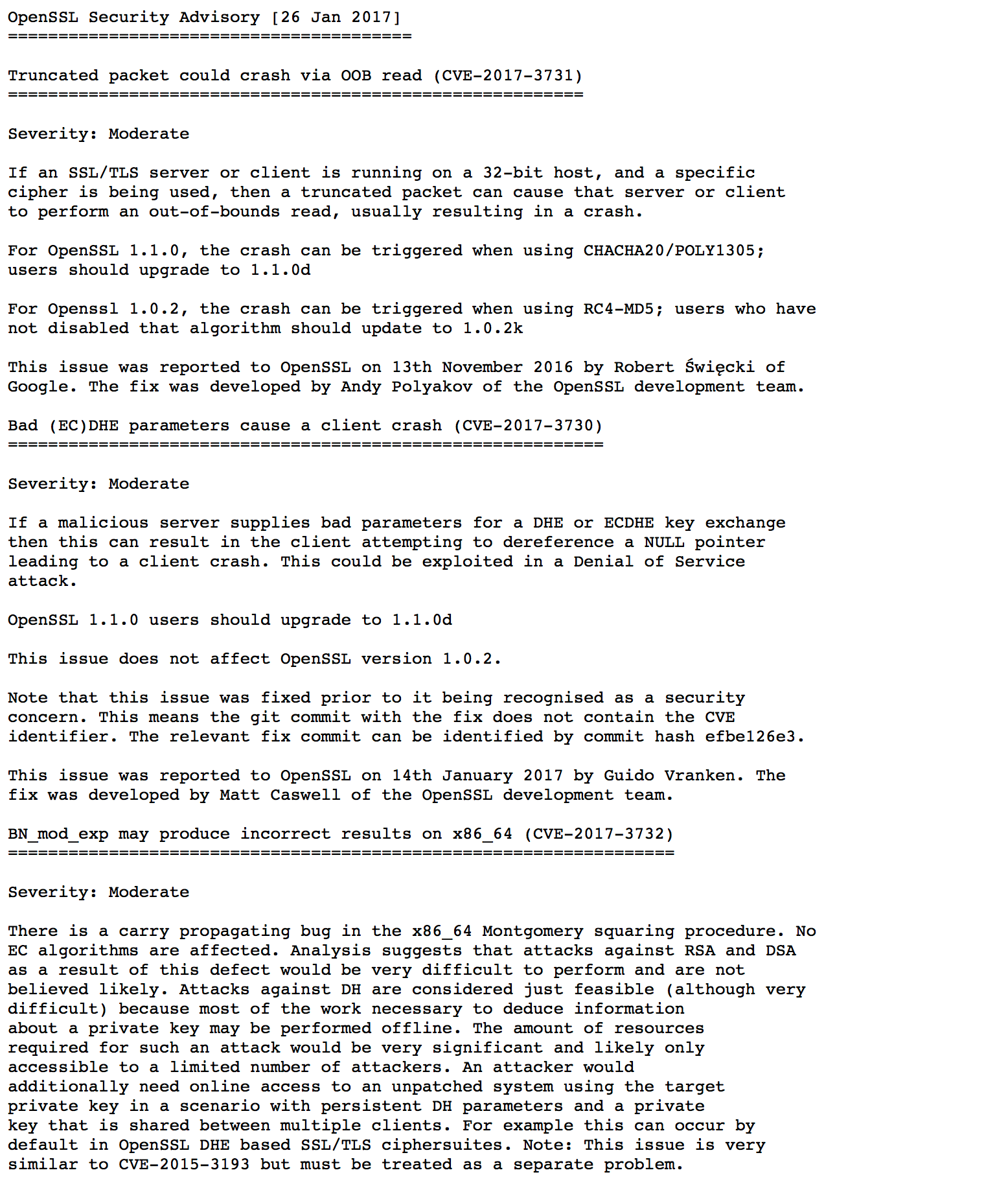 OpenSSL ออก version ใหม่ 1.1.0d และ... - I-SECURE CO., LTD. | Facebook