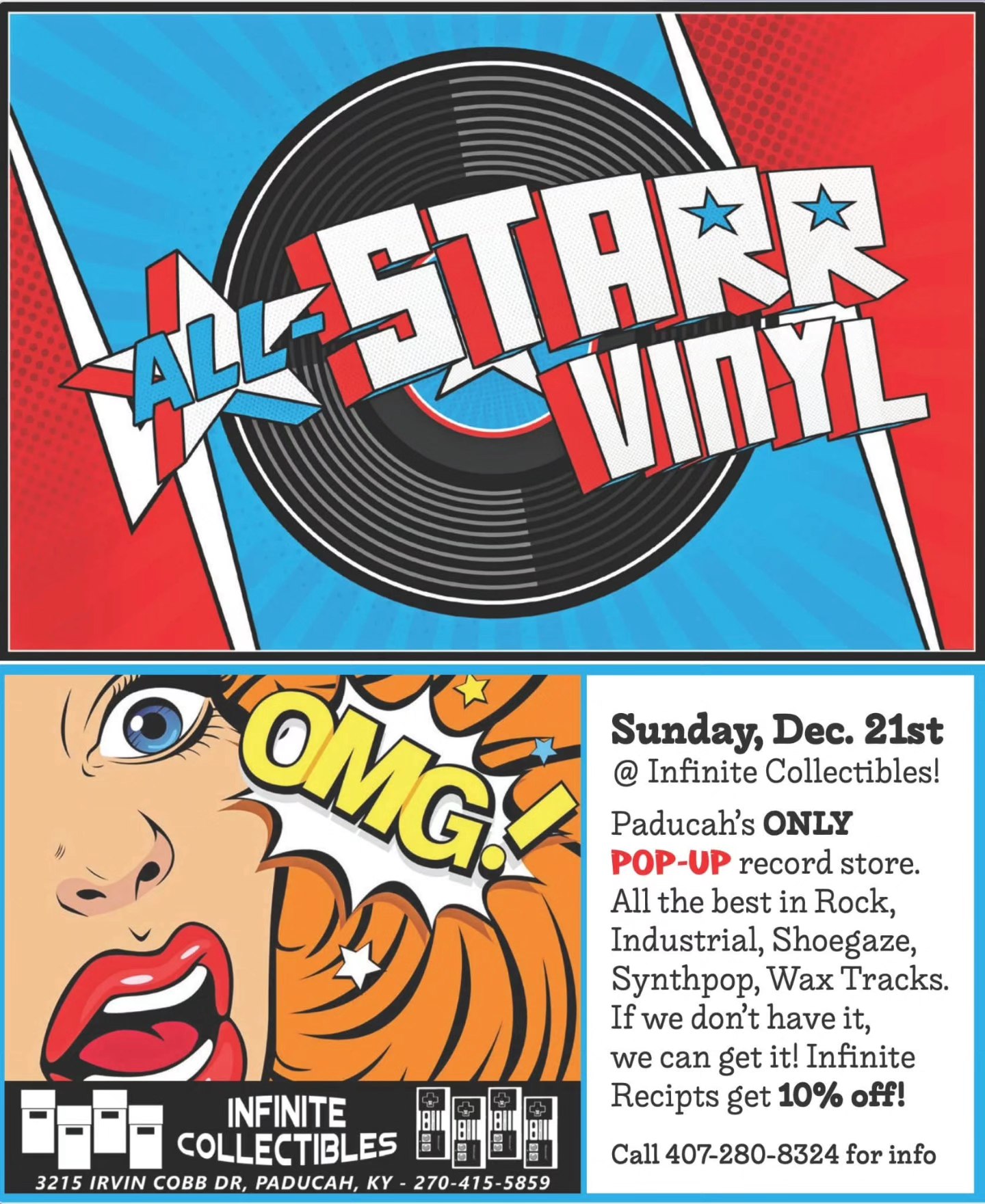Make sure to check out the All Starr Vinyl pop-up record shop 