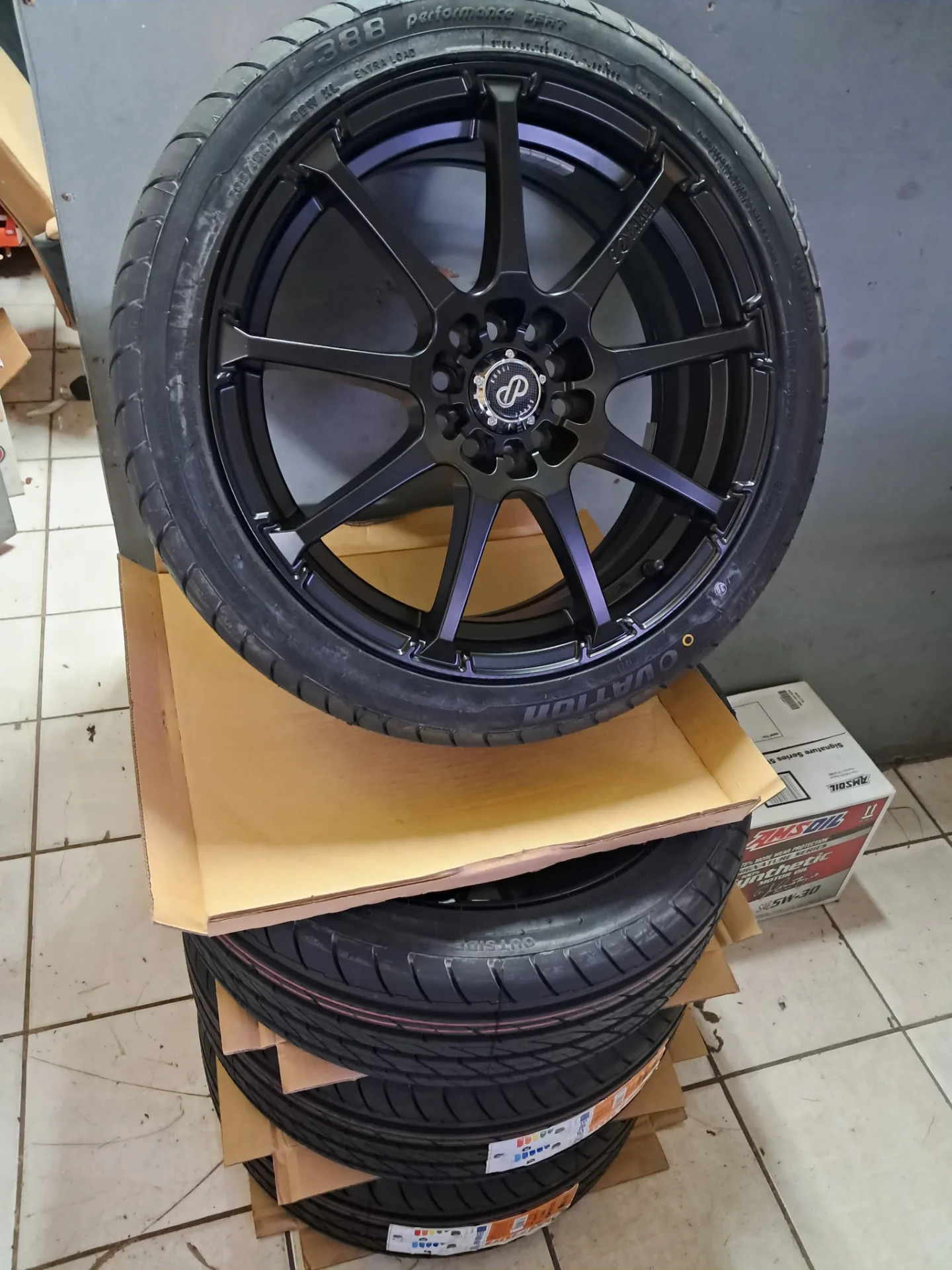 New set of Enkei EDR9 17x7 ET45 5x114.3/5x100 with new Ovation 205 