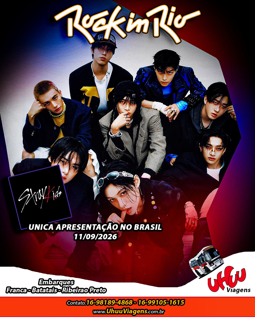 Uhuu - Excursão Stray Kids Rock in Rio 2026 - Uhuu Viagens Embarques ...