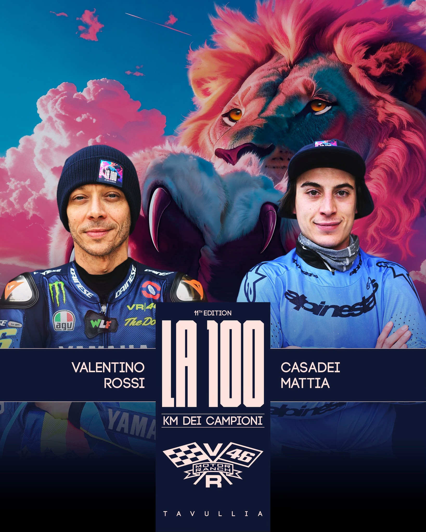 Sweat à Capuche Zippé Valentino Rossi VR46 WRT Line – Homme, Noir, Collection Officielle Moto