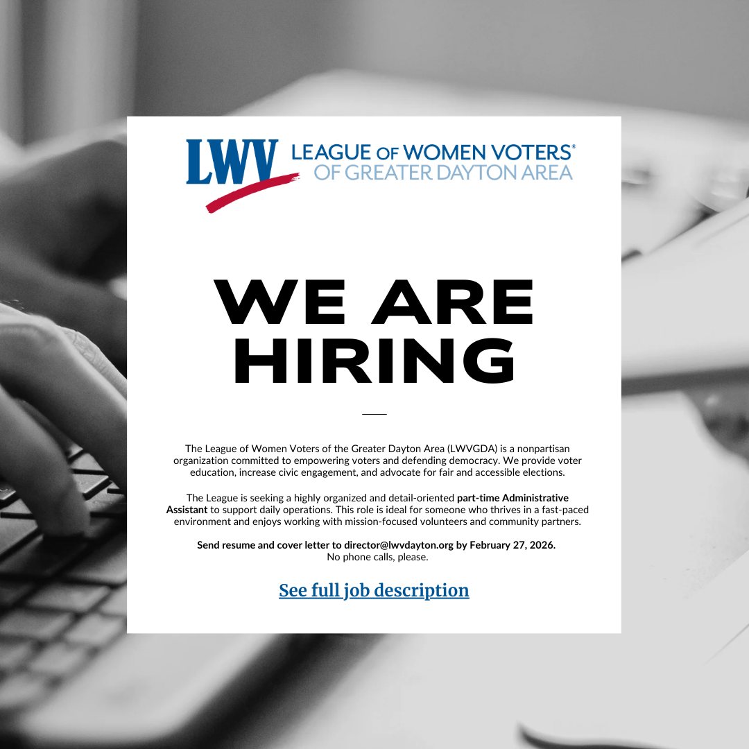 League of... - League of Women Voters of Greater Dayton Area