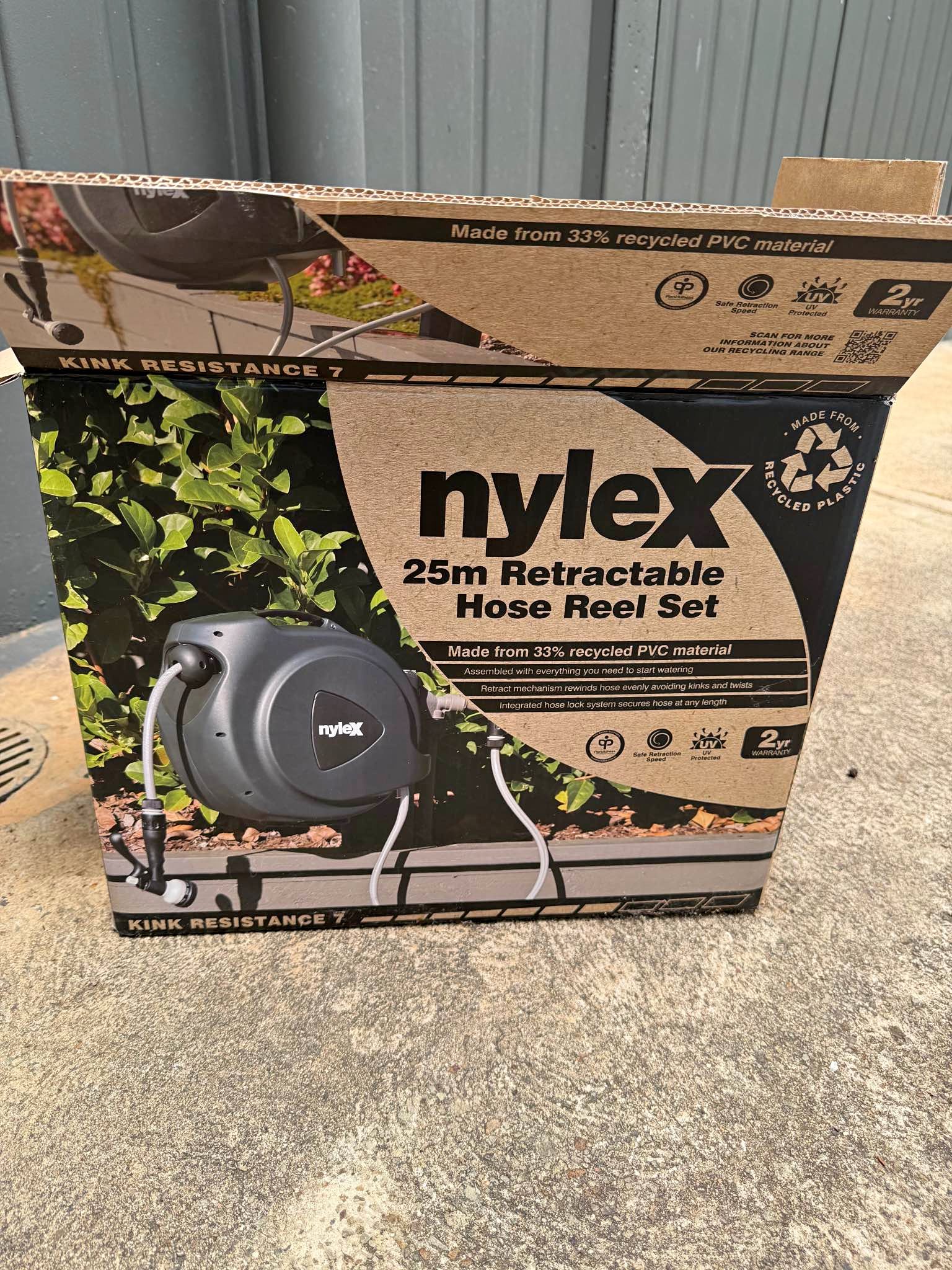 Nylex 25m Retractable Hose Reel Set - Hose Reels & Storage - Ipswich ...