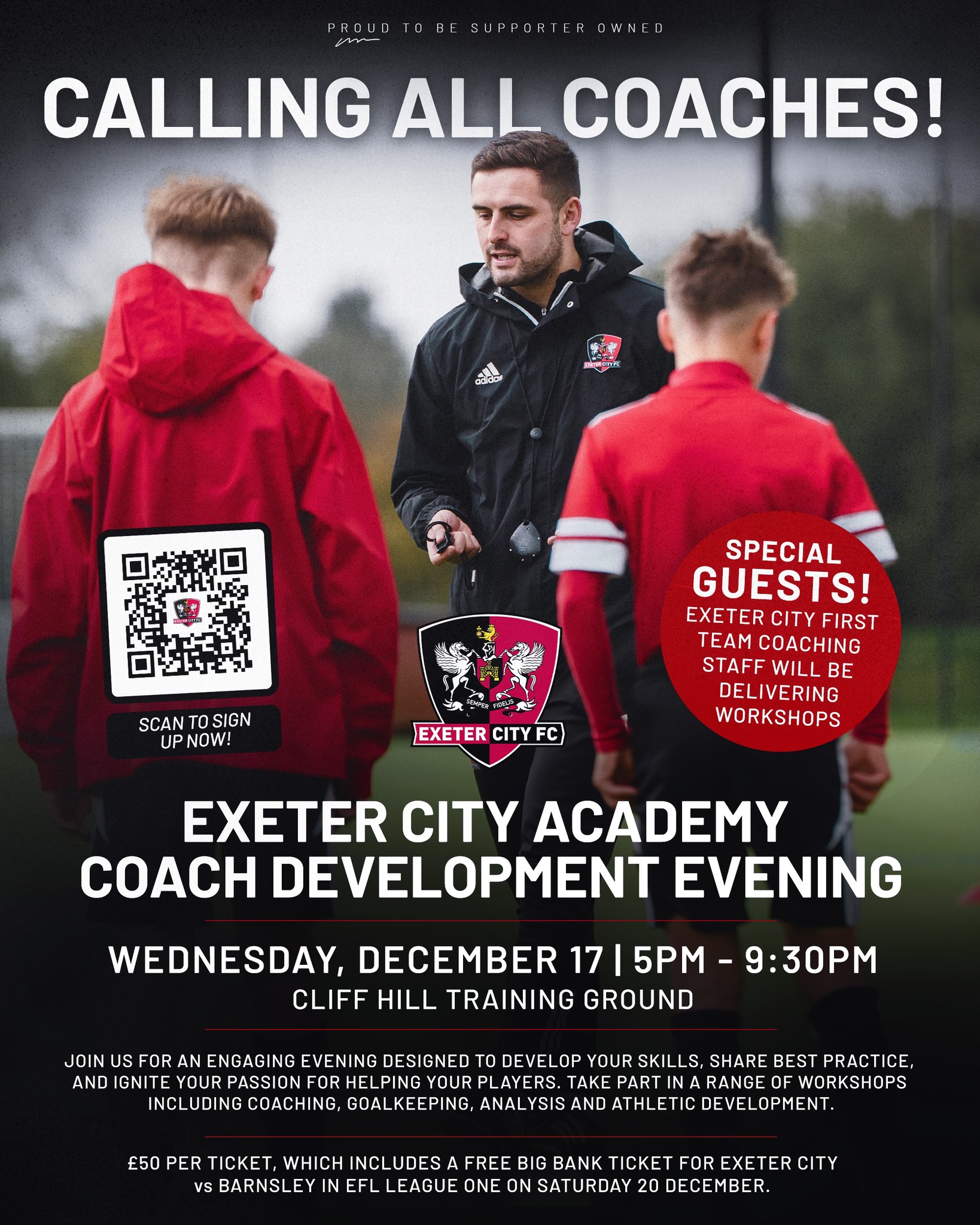 Exeter - 📢 Calling all coaches! ⚽️ The Academy are hosting a 'Coach ...