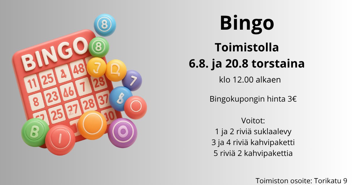Bingo toimistolla