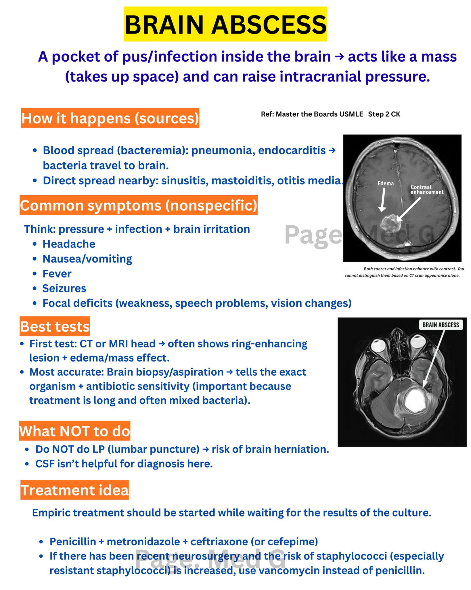 Med G - A #brain #abscess is a dangerous, pus-filled... | Facebook