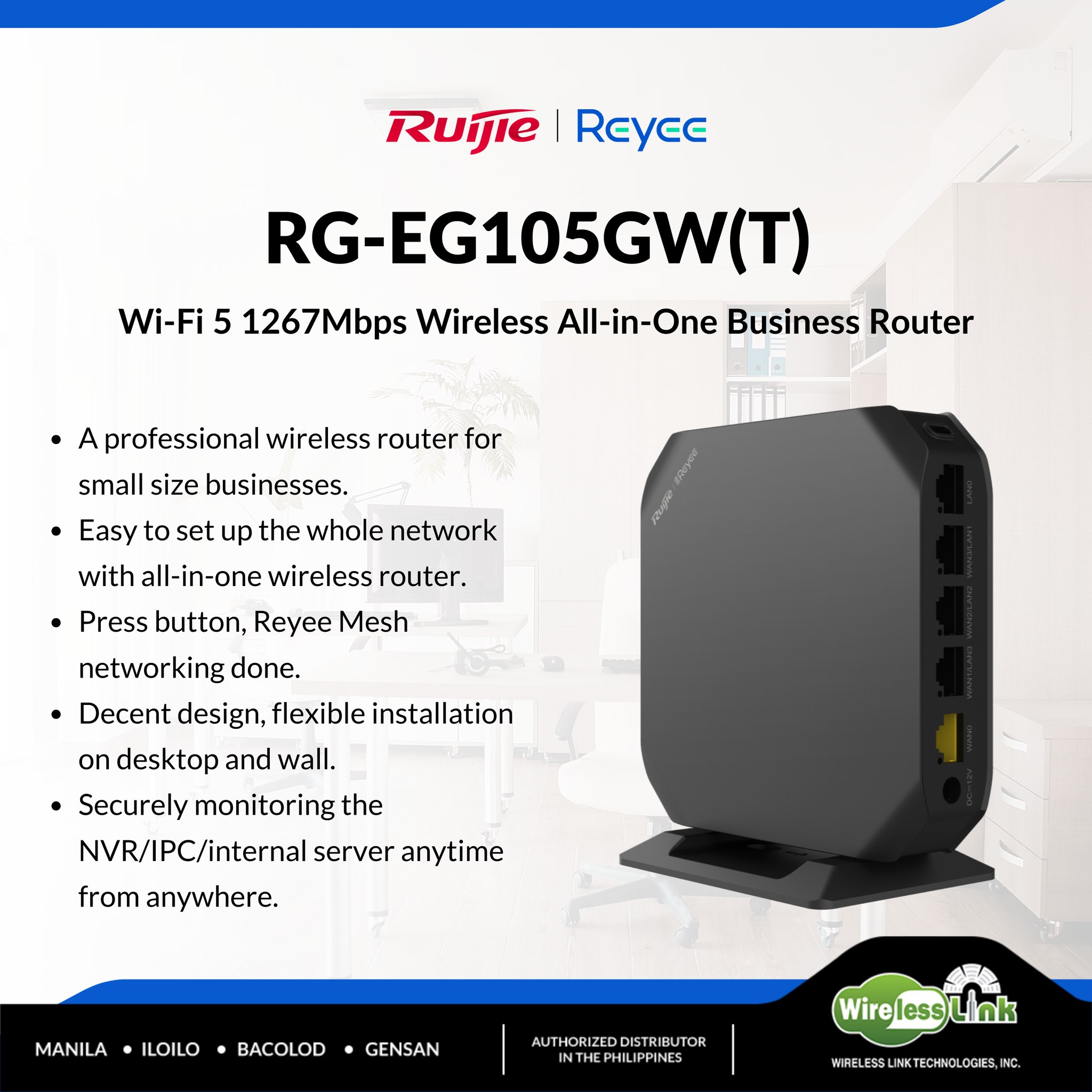 Wireless - Sleek. Powerful. All-in-One Connectivity. The Ruijie RG ...
