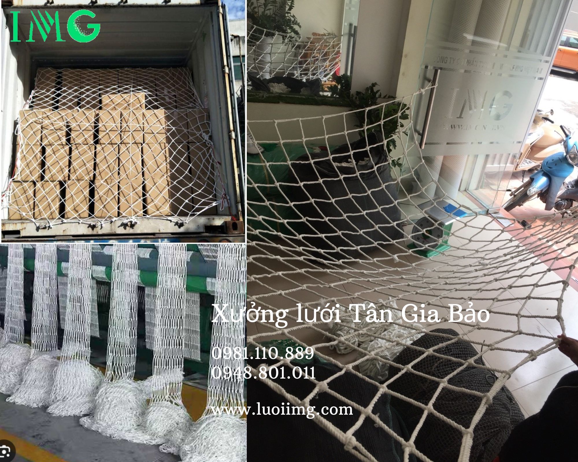Lưới... - Lưới chắn cửa container và lưới bao hàng chống trộm
