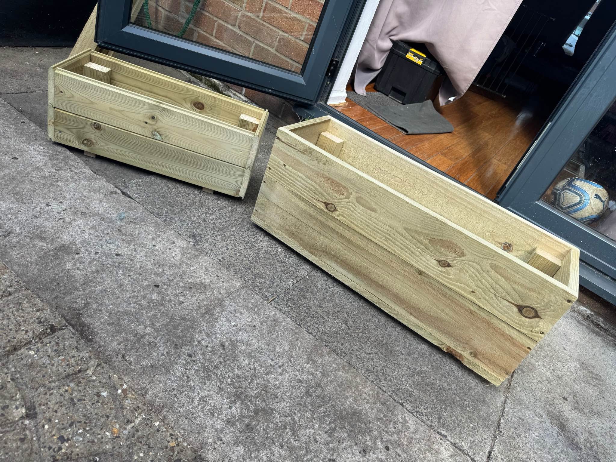 Handmade timber garden planters - Pots & Planters - Stockport ...