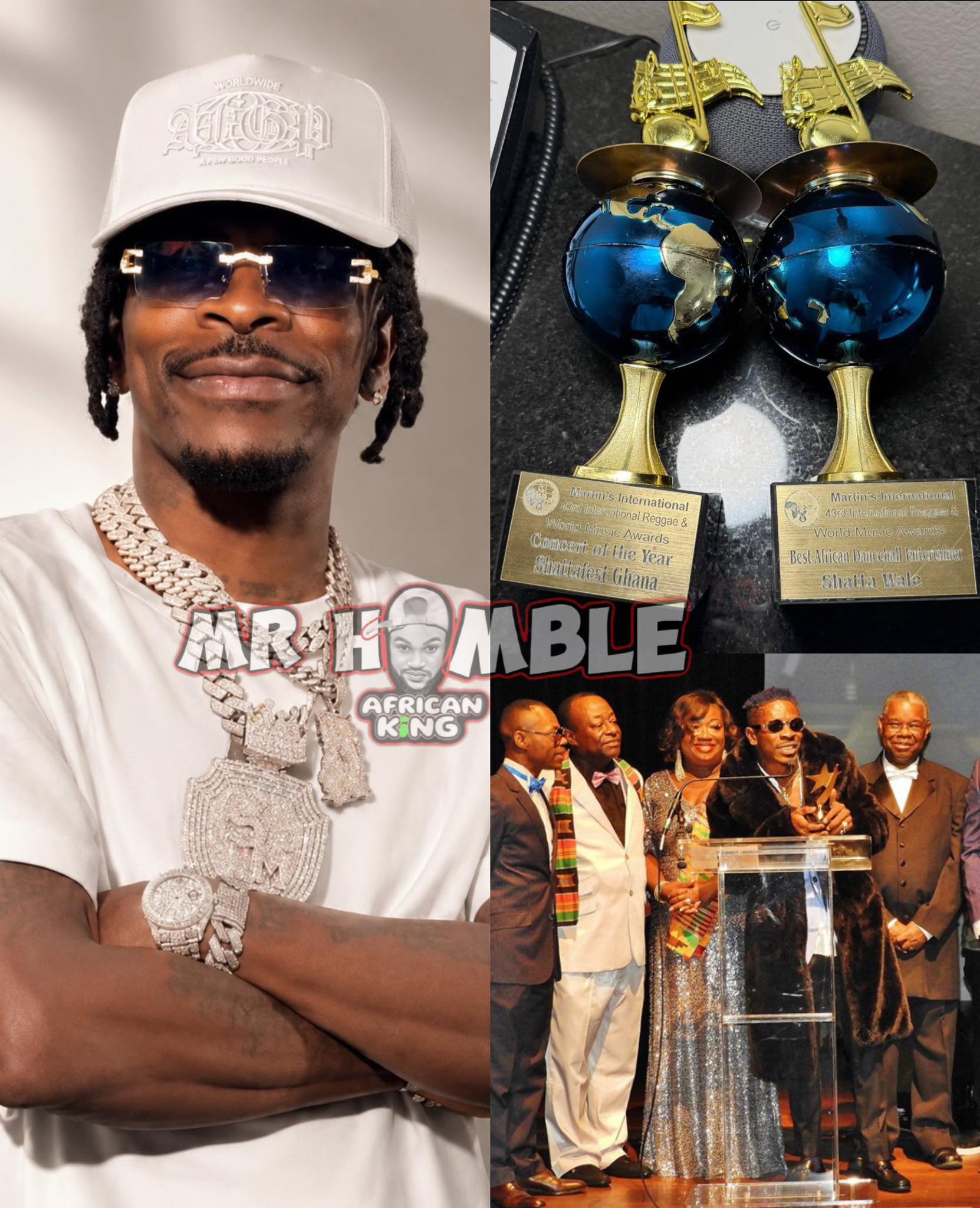 Ghanaian superstar Shatta Wale won 2 awards at the 2026 