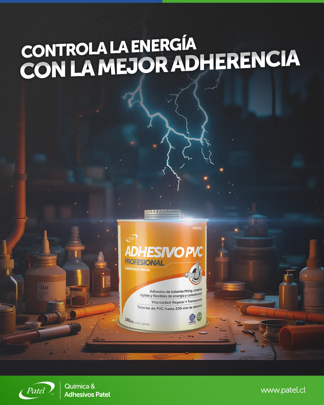 Adhesivos - El Adhesivo PVC Conduit de Adhesivos Patel está diseñado ...