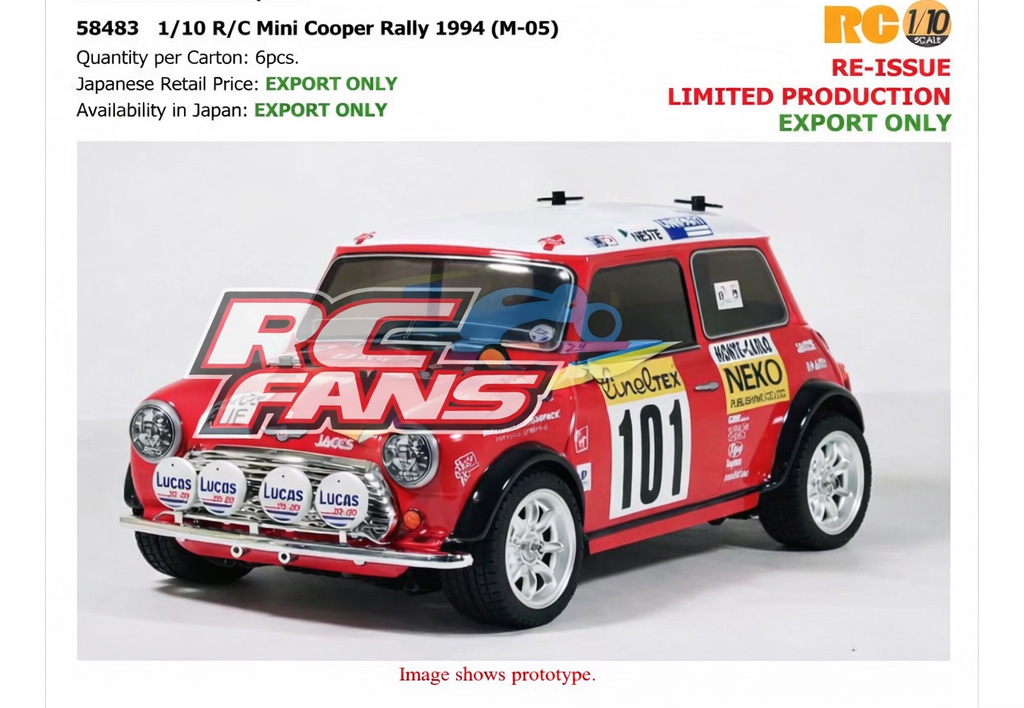 復刻] Tamiya 1/10 Mini Cooper Rally 1994｜M-05 Tamiya（田宮模型