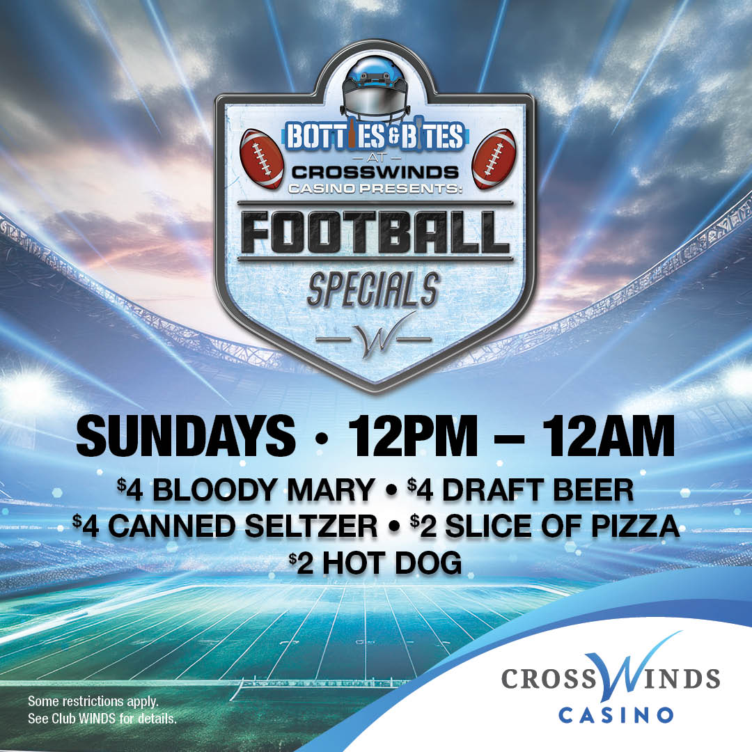 CrossWinds - Touchdown deals all Sunday long! Enjoy $4 drinks and $2 ...