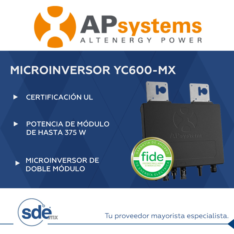 SDE México - El microinversor YC600-MX cuenta con una...