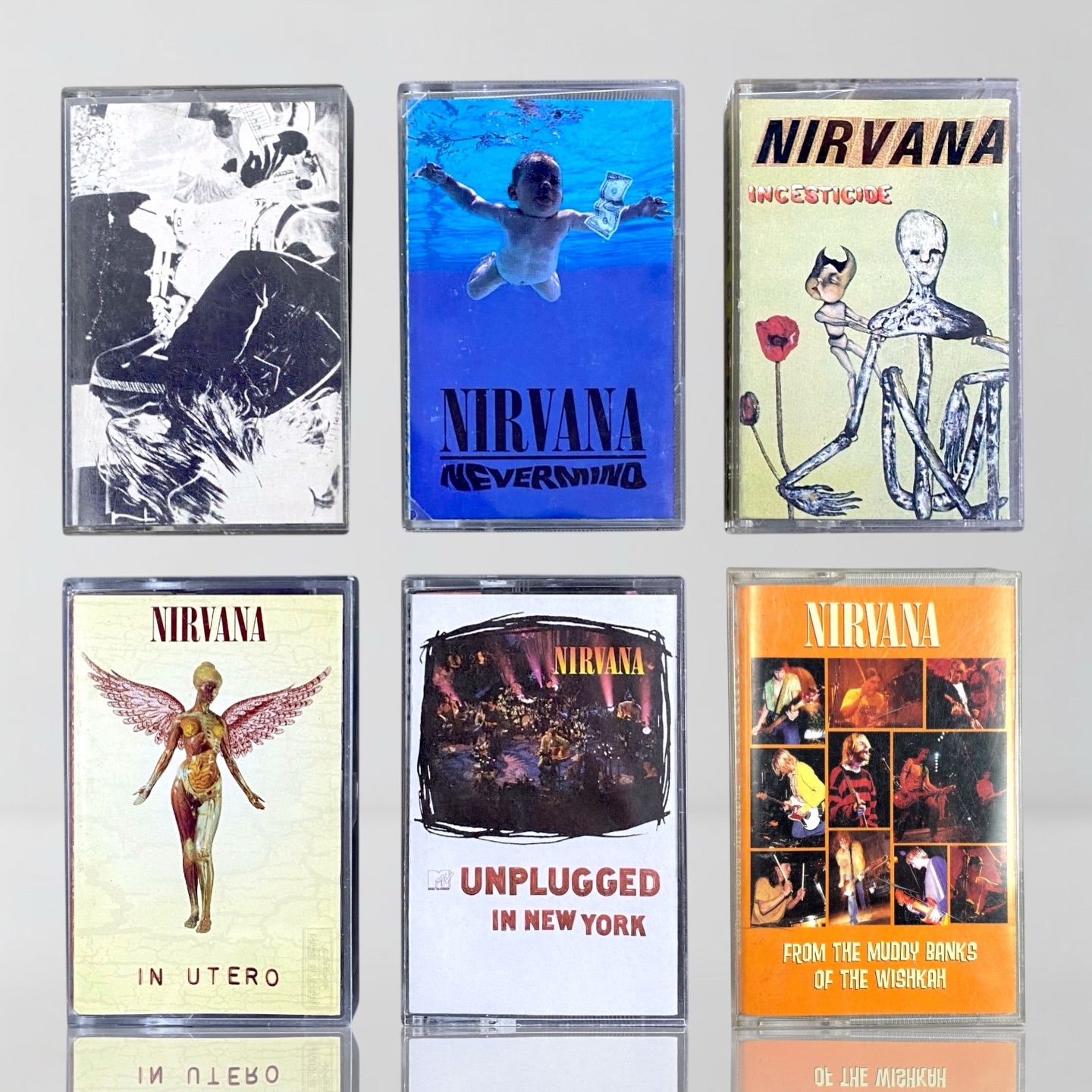 1989-1996 Nirvana European 6 x Cassette Album Set. A beautiful set