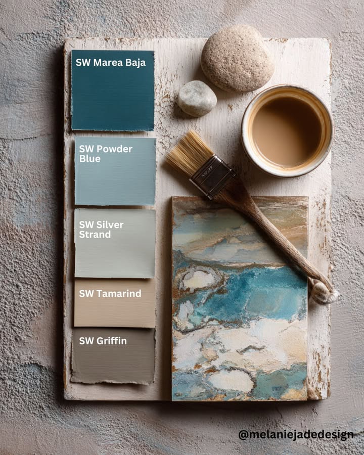 Melanie - A Dark blue and taupe color palette featuring Sherwin ...