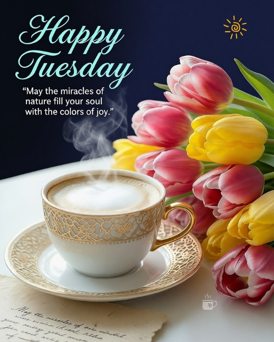Good - Cheers to a fresh Tuesday 🌿🌞 may your heart be light and your ...