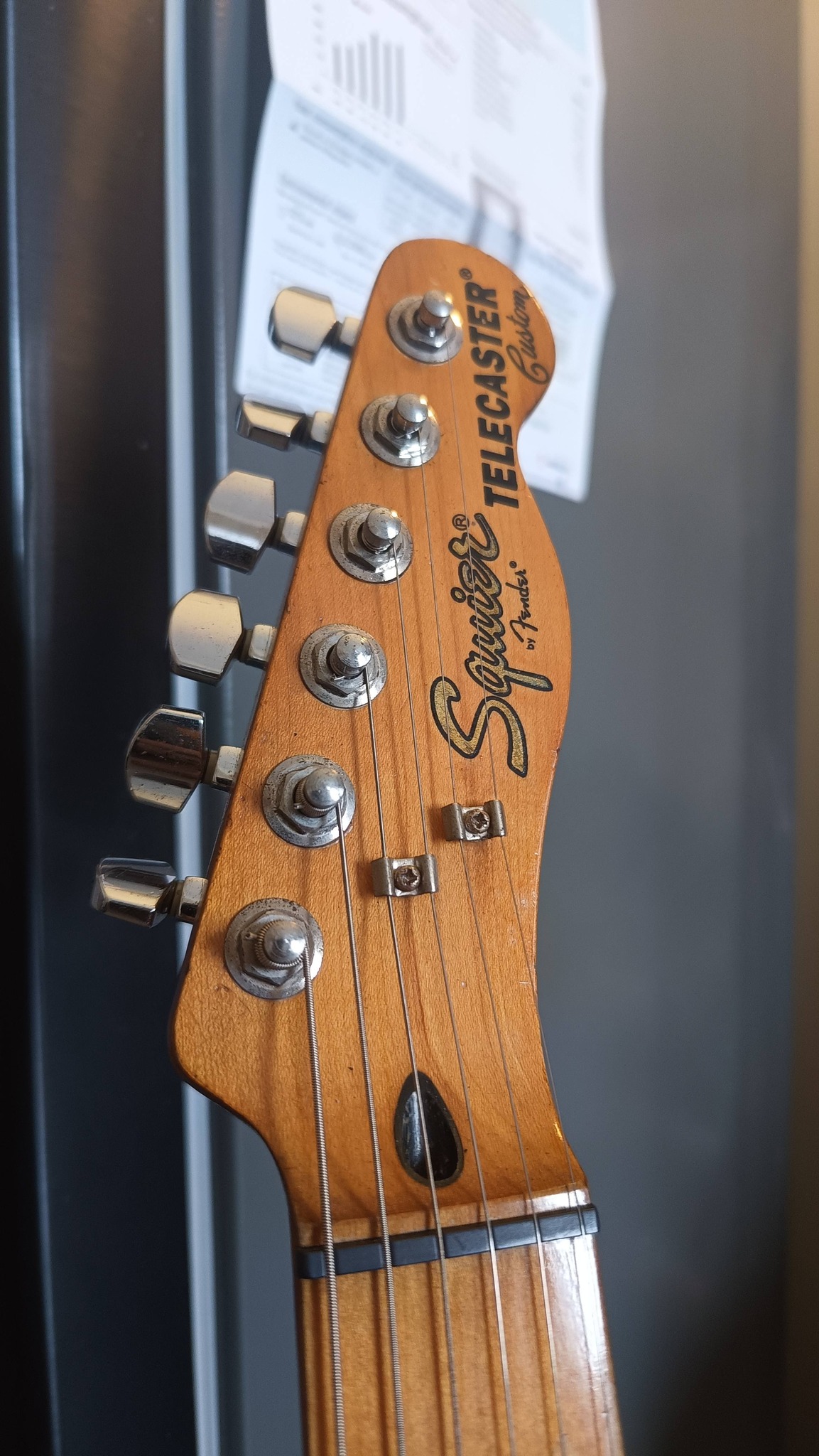 16 year old 2004 Squier Telecaster with original black headstock