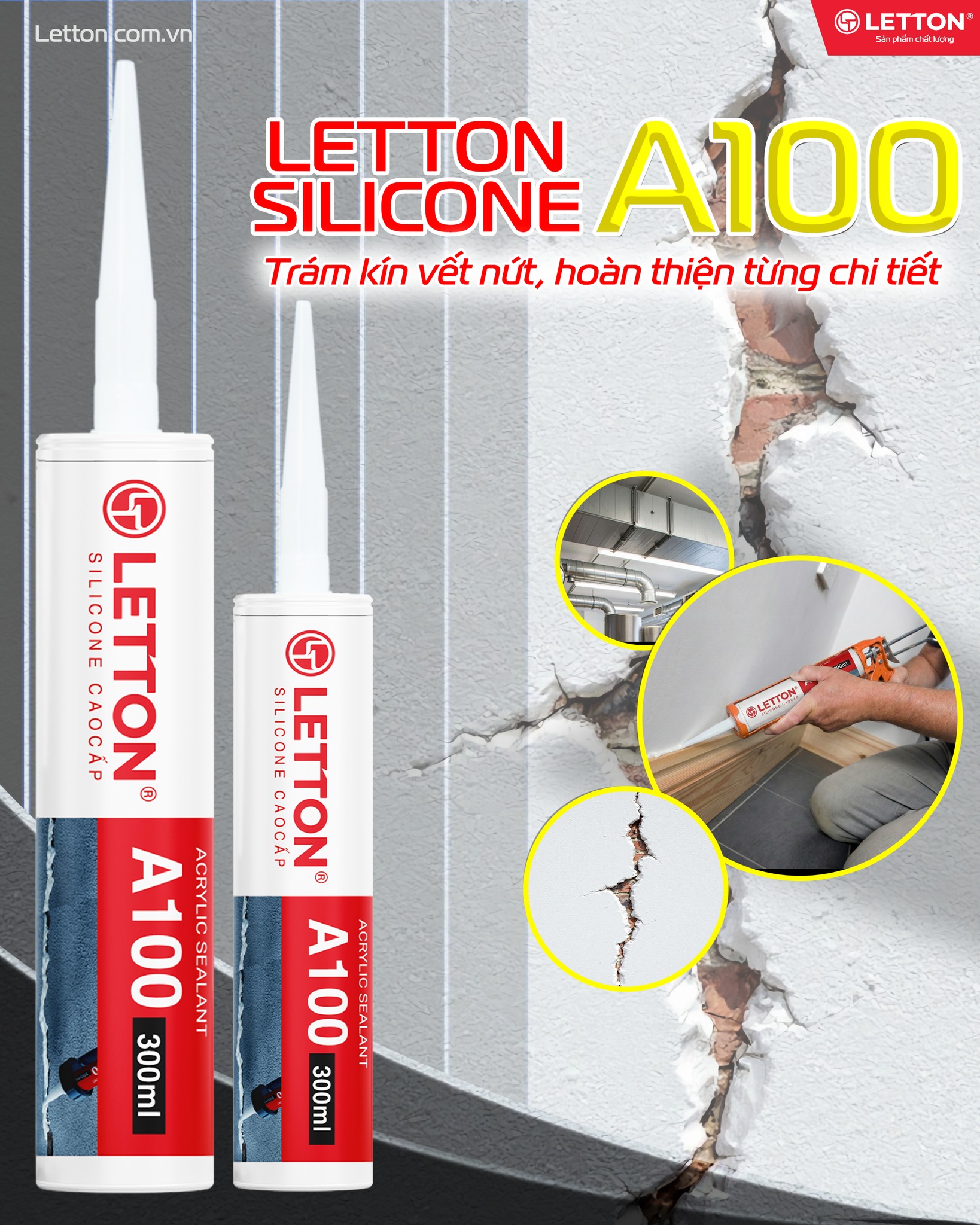 Letton Vietnam - KEO SILICONE LETTON A100 | TRÁM KÍN VẾT... | Facebook