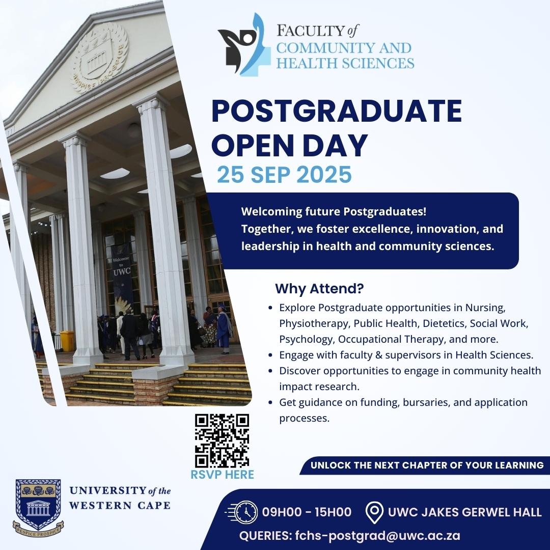 UWC - POSTGRADUATE OPEN DAY 2025 🎓Unlock the next chapter of your ...