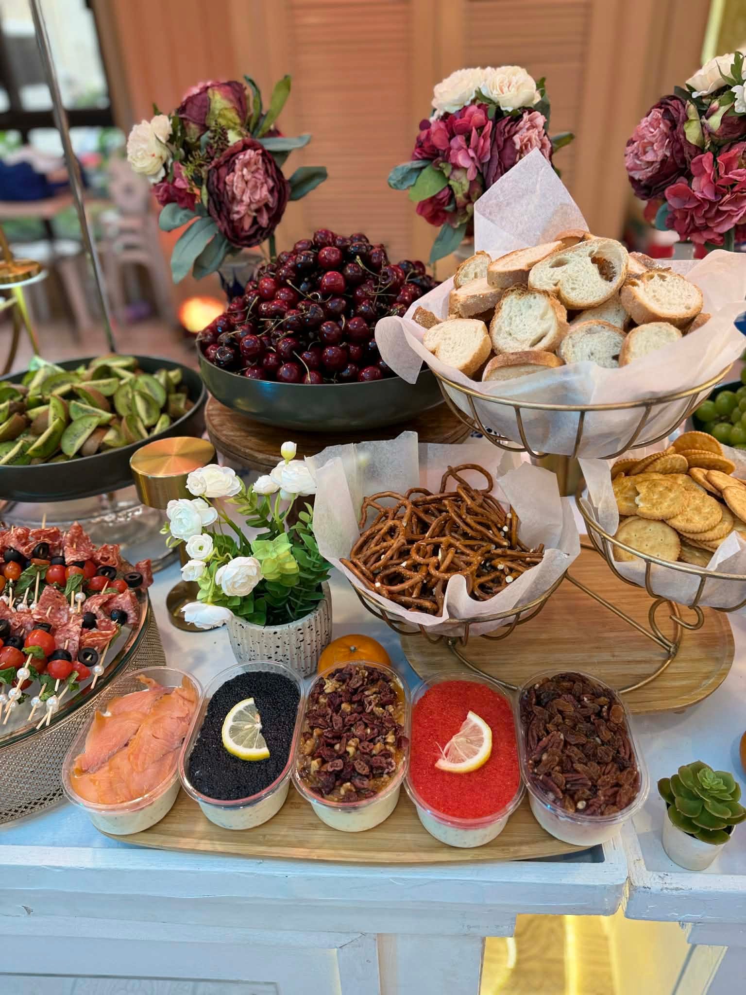 Lavish Platter Cheese and Charcuterie Grazing Table