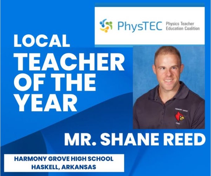 Harmony - Mr. Shane Reed has been selected as a Local 2025 PhysTEC ...