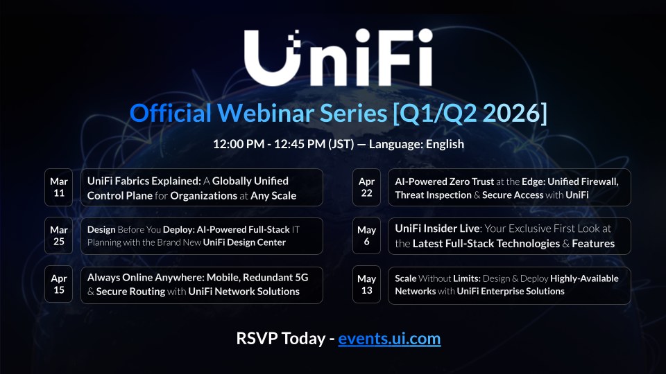 Wireless - 📢 We’re excited to share this upcoming UniFi Official ...