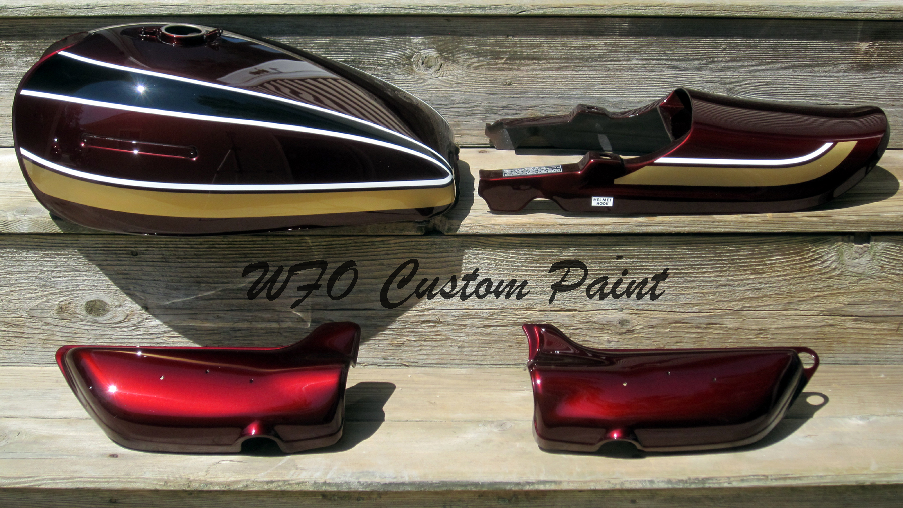 1975 Kawasaki Z1900 restored to candy wine red