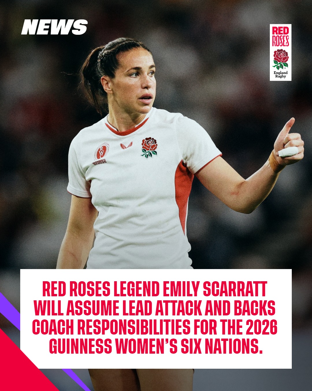 England Rugby - A familiar face 👀🌹 Emily Scarratt will... | Facebook