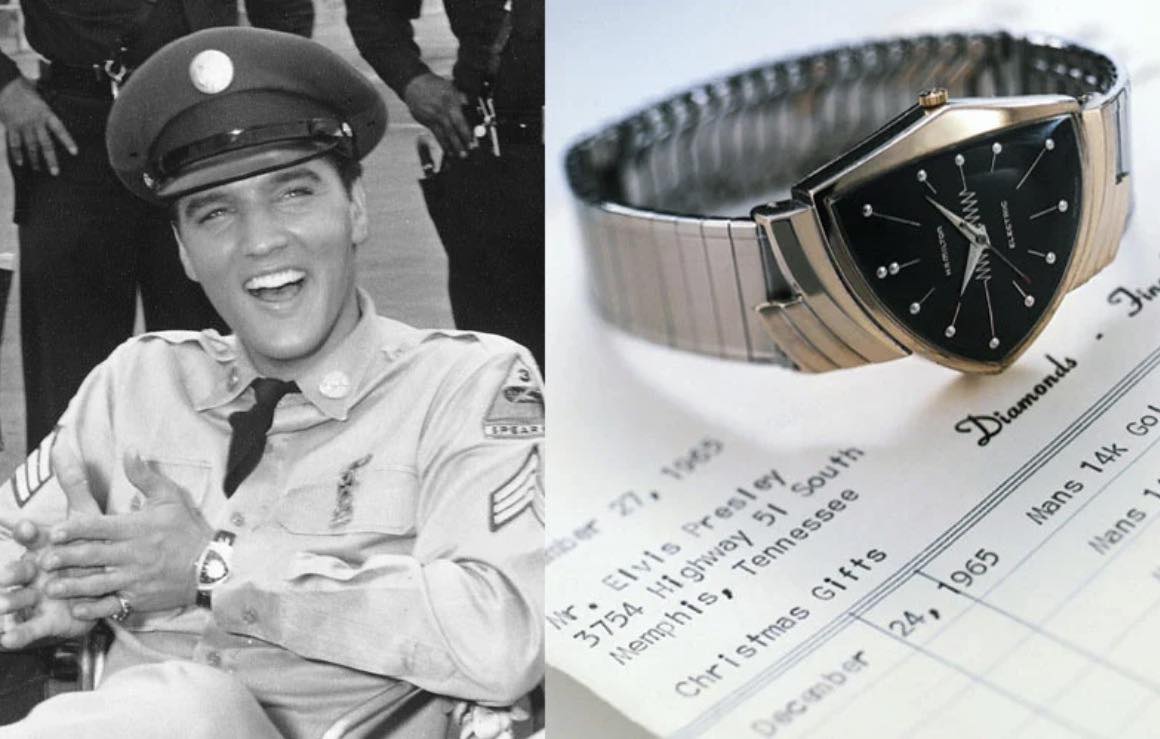 Elvis Presley wore Hamilton Ventura watch