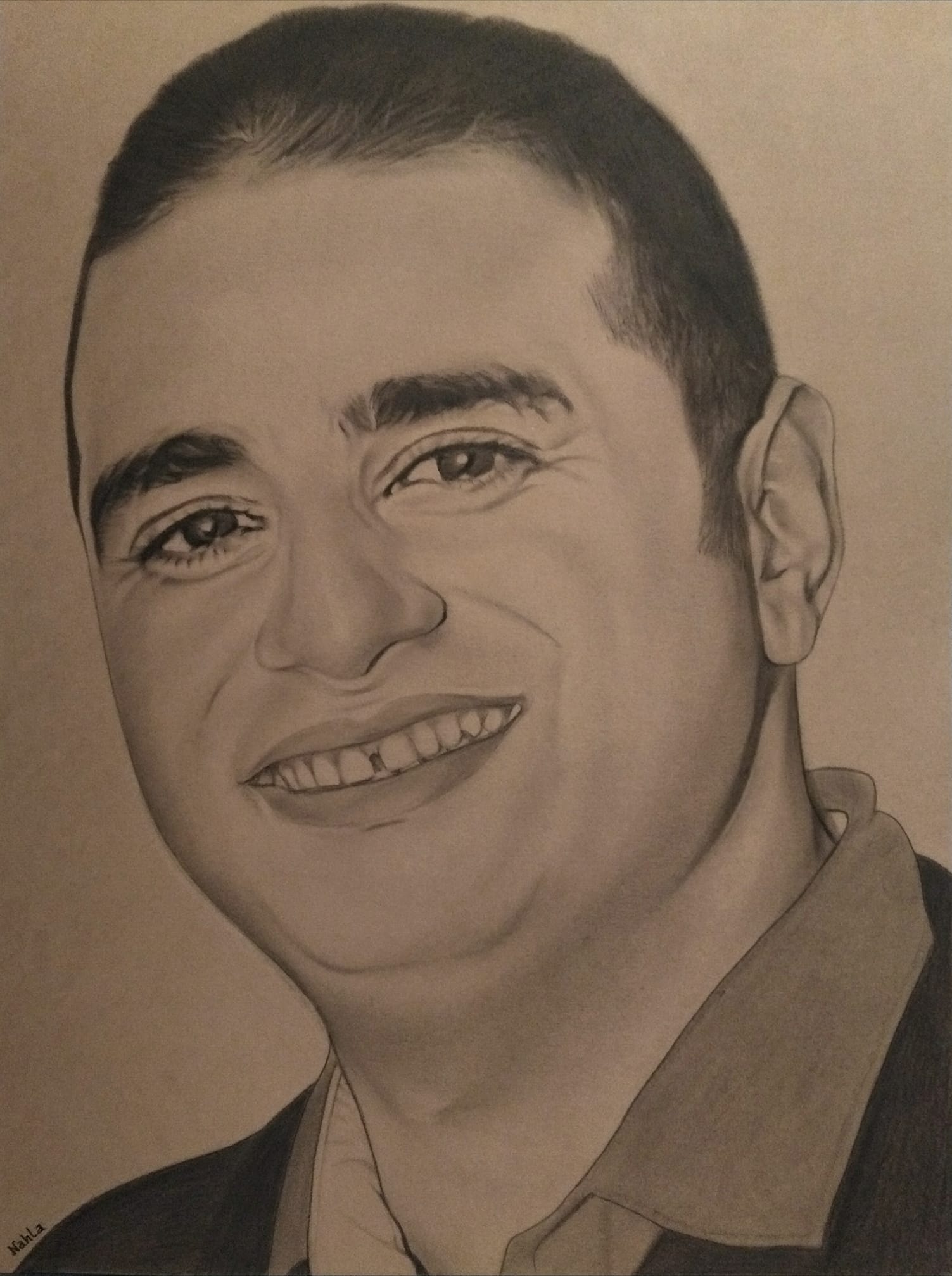 Happy birthday Dr Emad - Nahla Roshdy for charcoal portraits | Facebook
