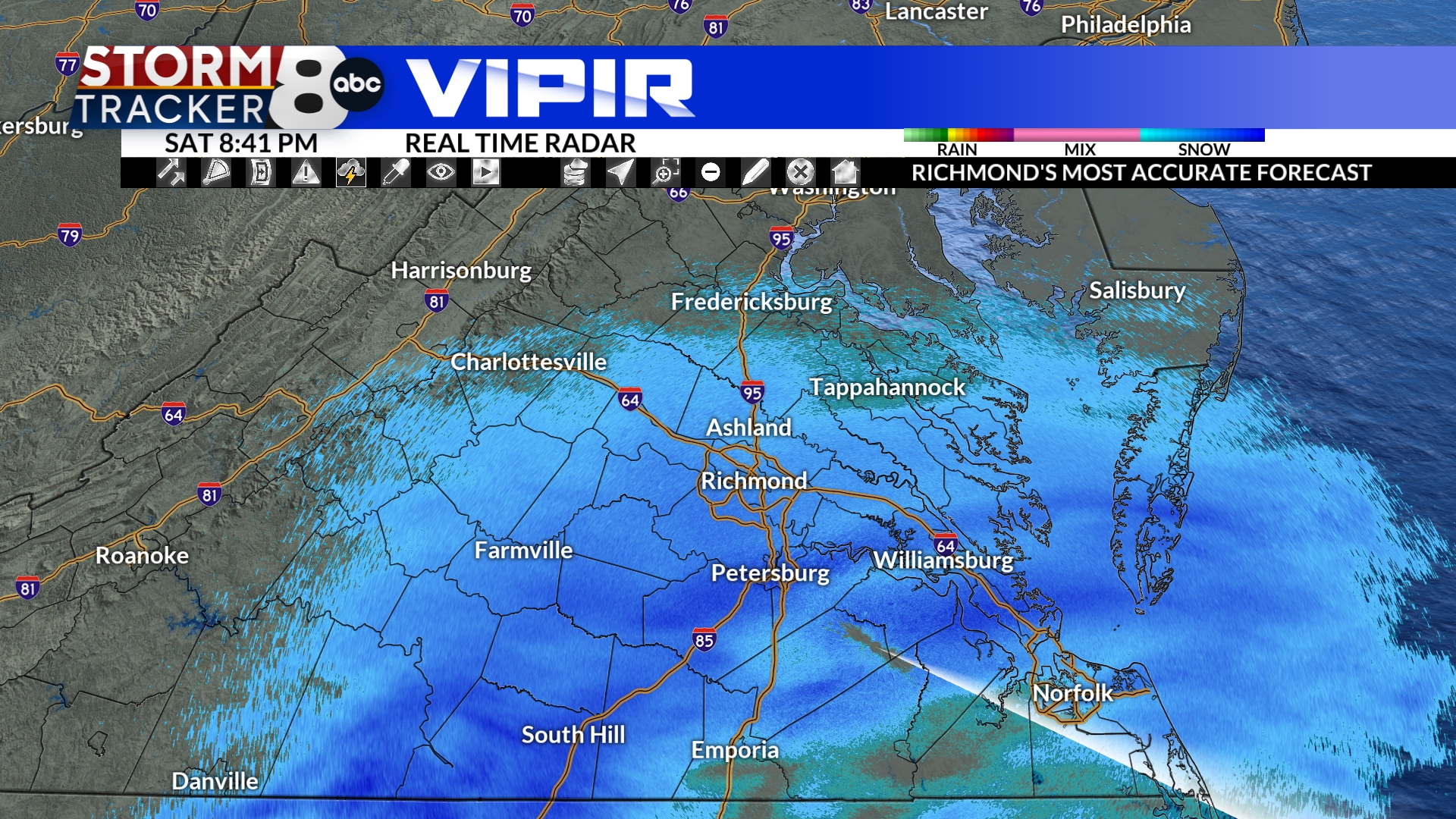 Snow is flying across... - Matt DiNardo WRIC Meteorologist | Facebook