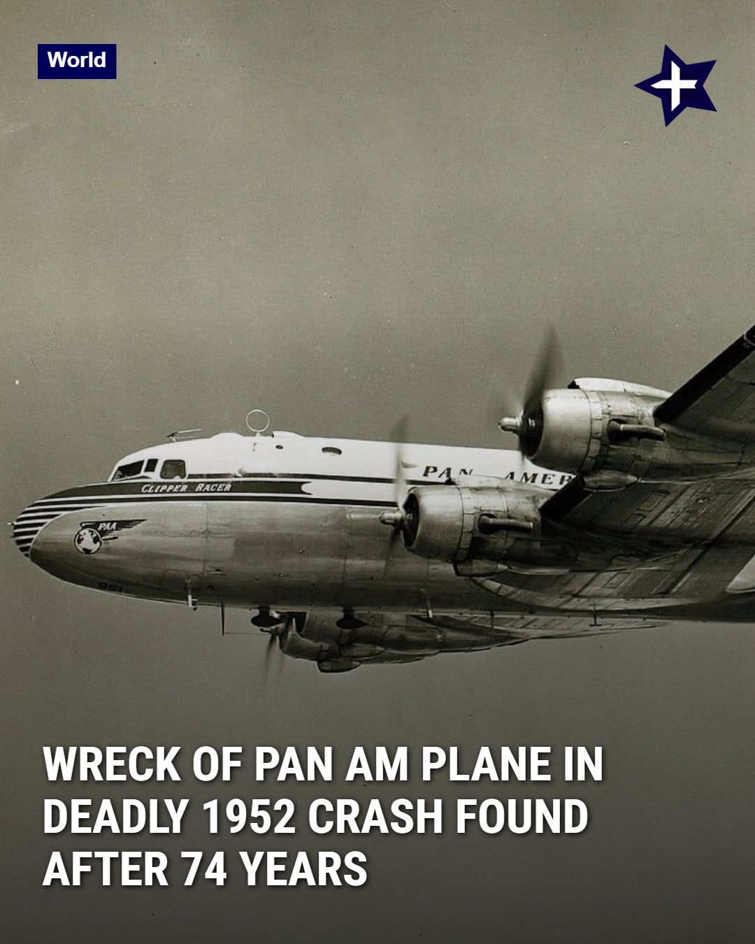 A vintage Pan Am plane that went missing in 1952 has been found