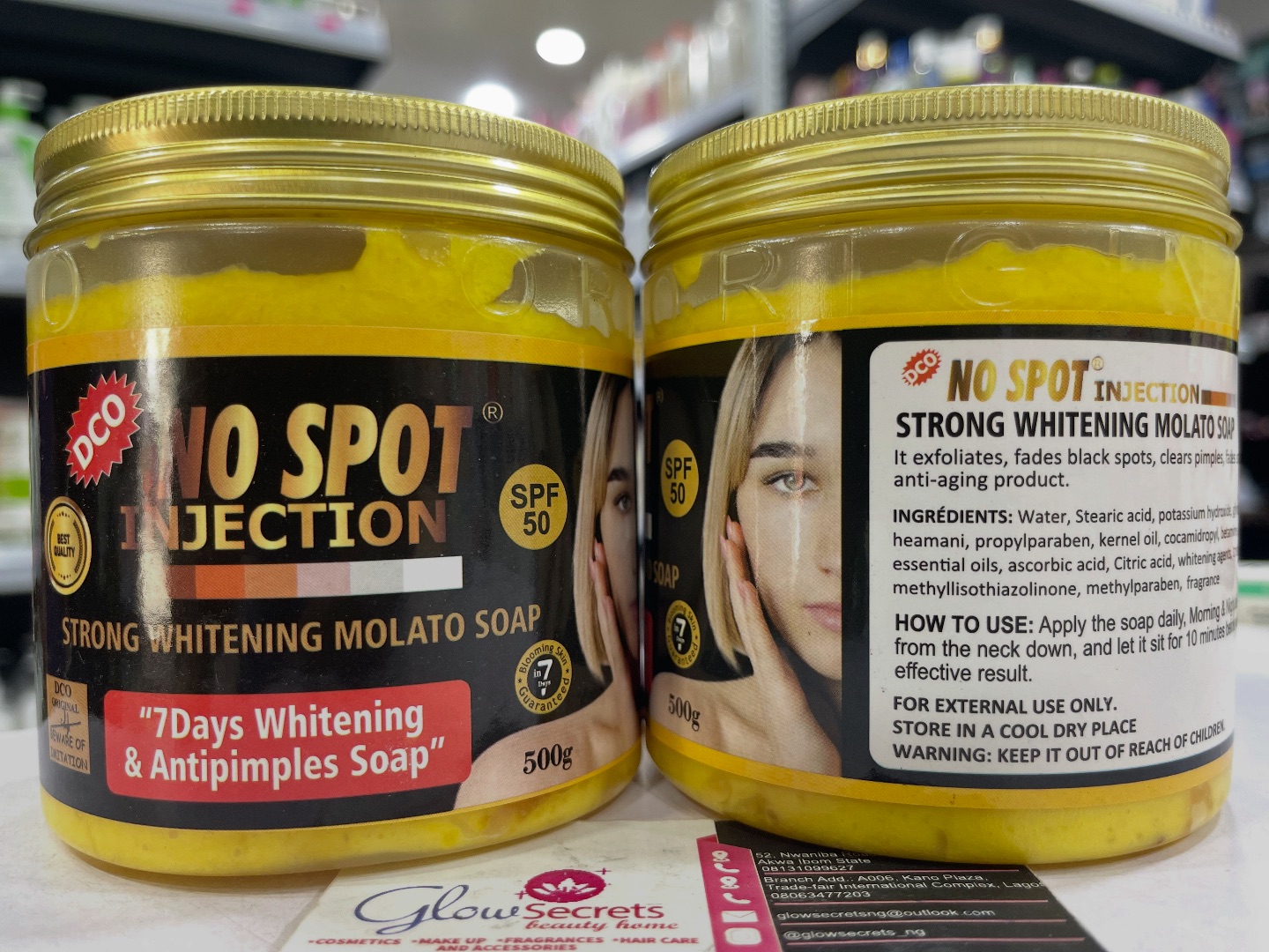 Say goodbye to dark spots, dull skin, and stubborn pimples. No Spot Injection Strong Whitening Molato Soap is formulated to deeply cleanse, gently exfoliate, and help fade the appearance of black spots