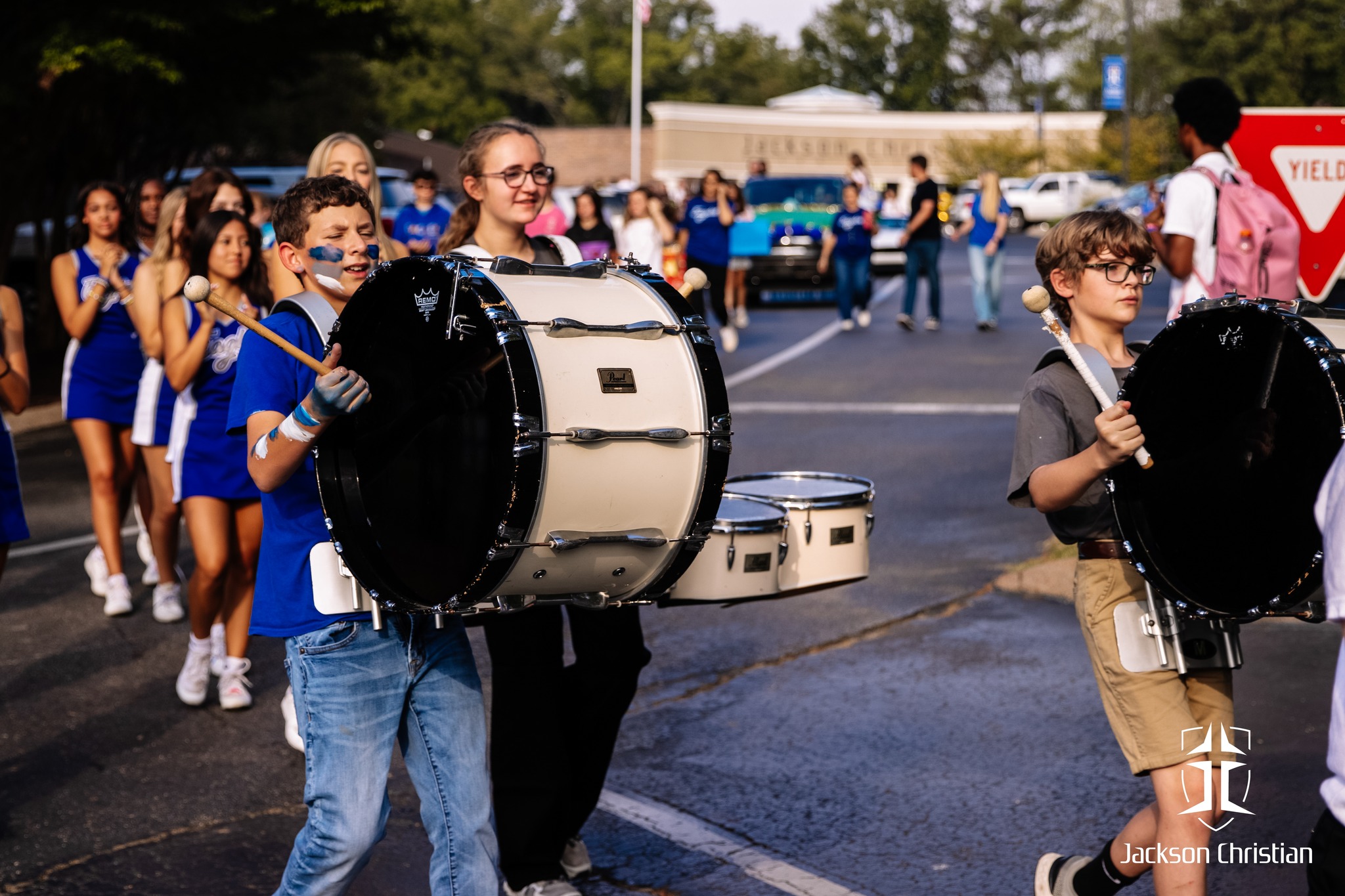 Jackson - What a way to start Hoco Friday! 🦅💥 Our whole campus lined up ...