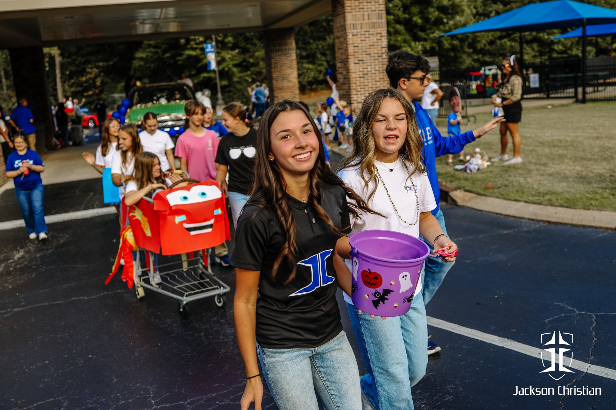 Jackson - What a way to start Hoco Friday! 🦅💥 Our whole campus lined up ...