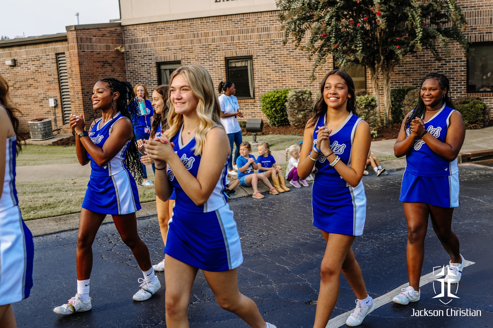 Jackson - What a way to start Hoco Friday! 🦅💥 Our whole campus lined up ...