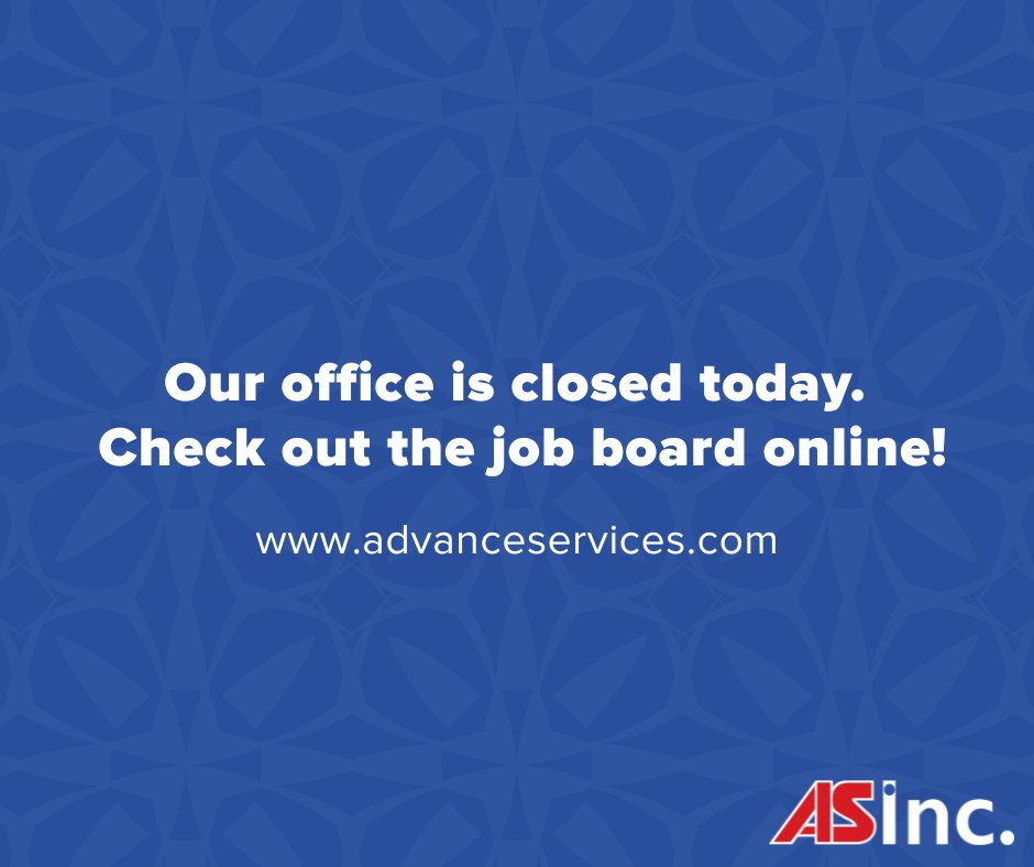 Advance - We're open tomorrow from 8am-5pm! https://bit.ly/4rQAgHB ...