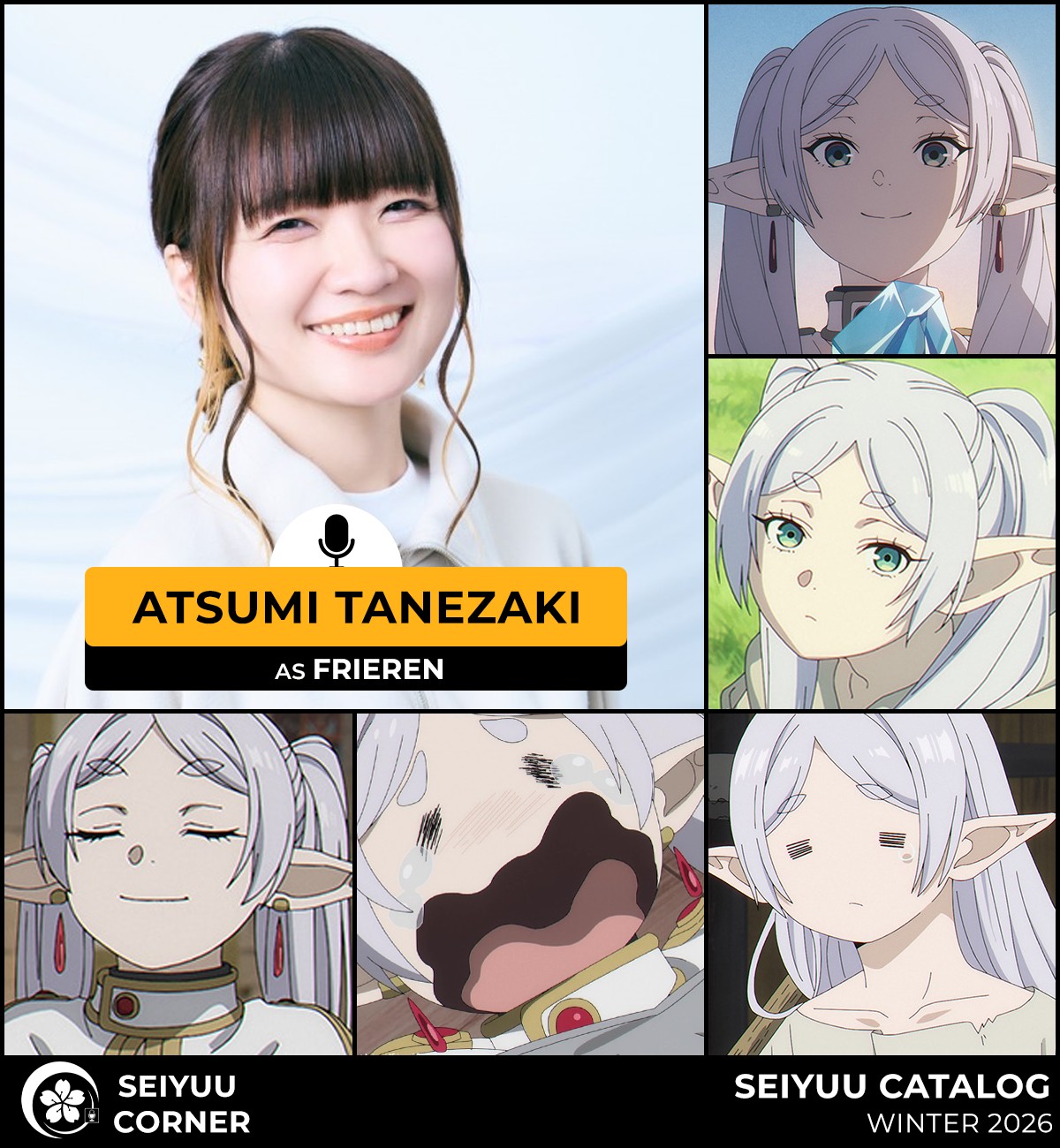 Seiyuu - Atsumi Tanezaki reprised her role as the powerful elf