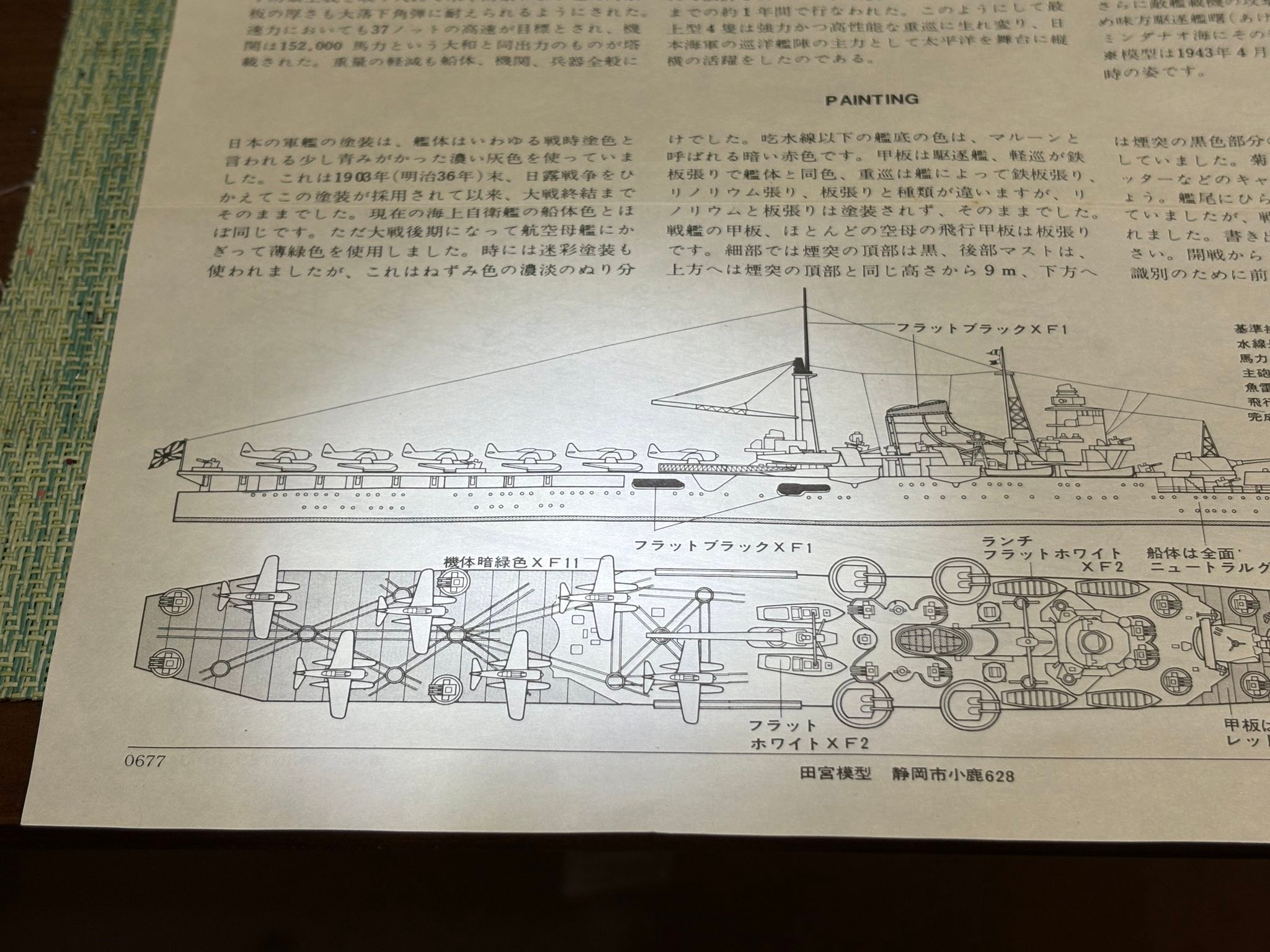 貴重！深雪会精密図面、スーパーイラスト集付 航空巡洋艦最上1／350