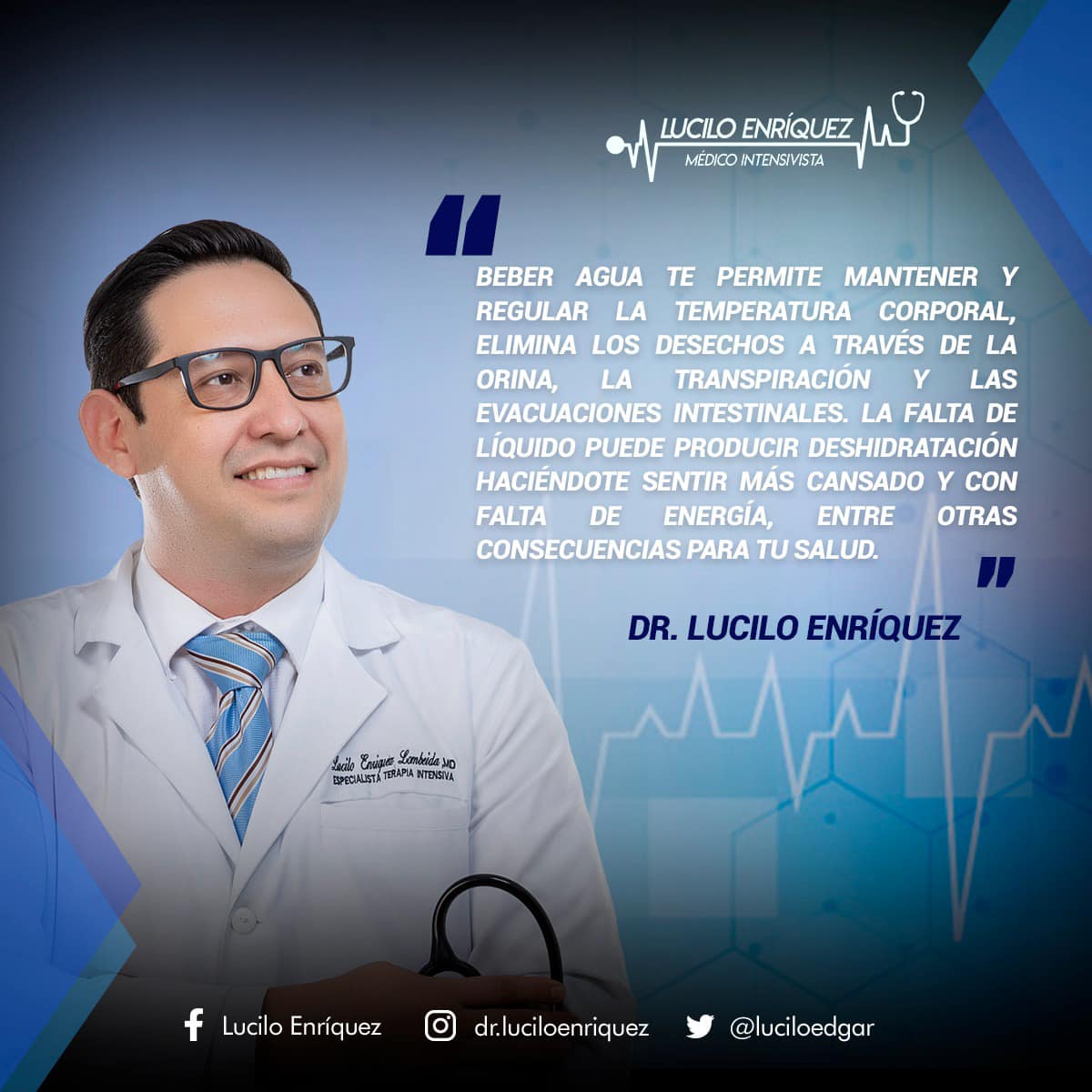 ¿Por qué es importante beber agua?... - Dr. Lucilo Enríquez