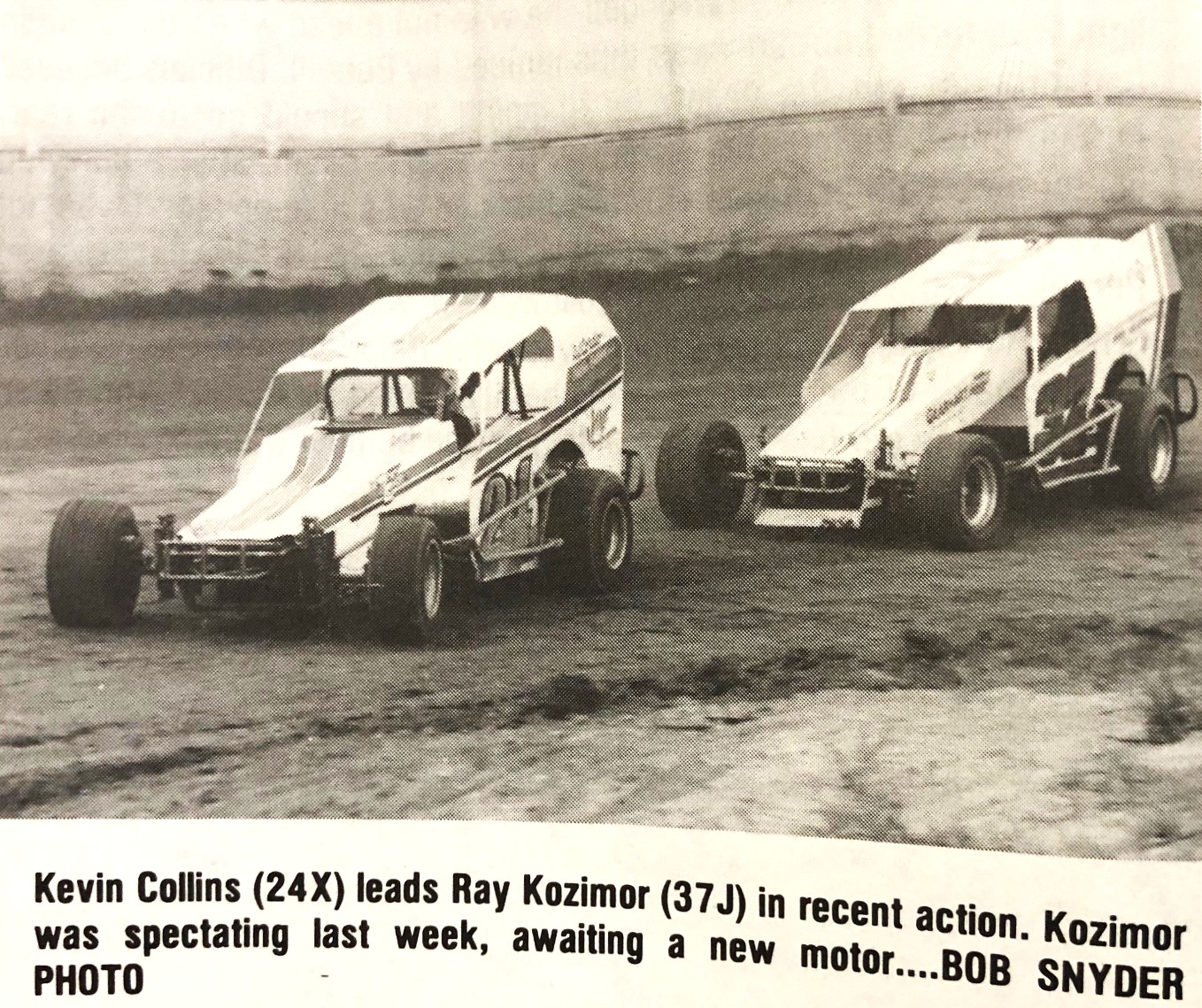 Nazareth - Kevin Collins #24X leads Ray Kozimor #37J Nazareth 1986. Bob ...