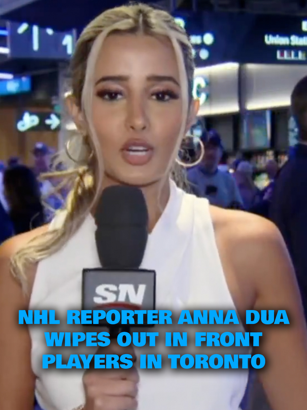 Canucks - Tough night for the reporter, who had a great sense of humor ...