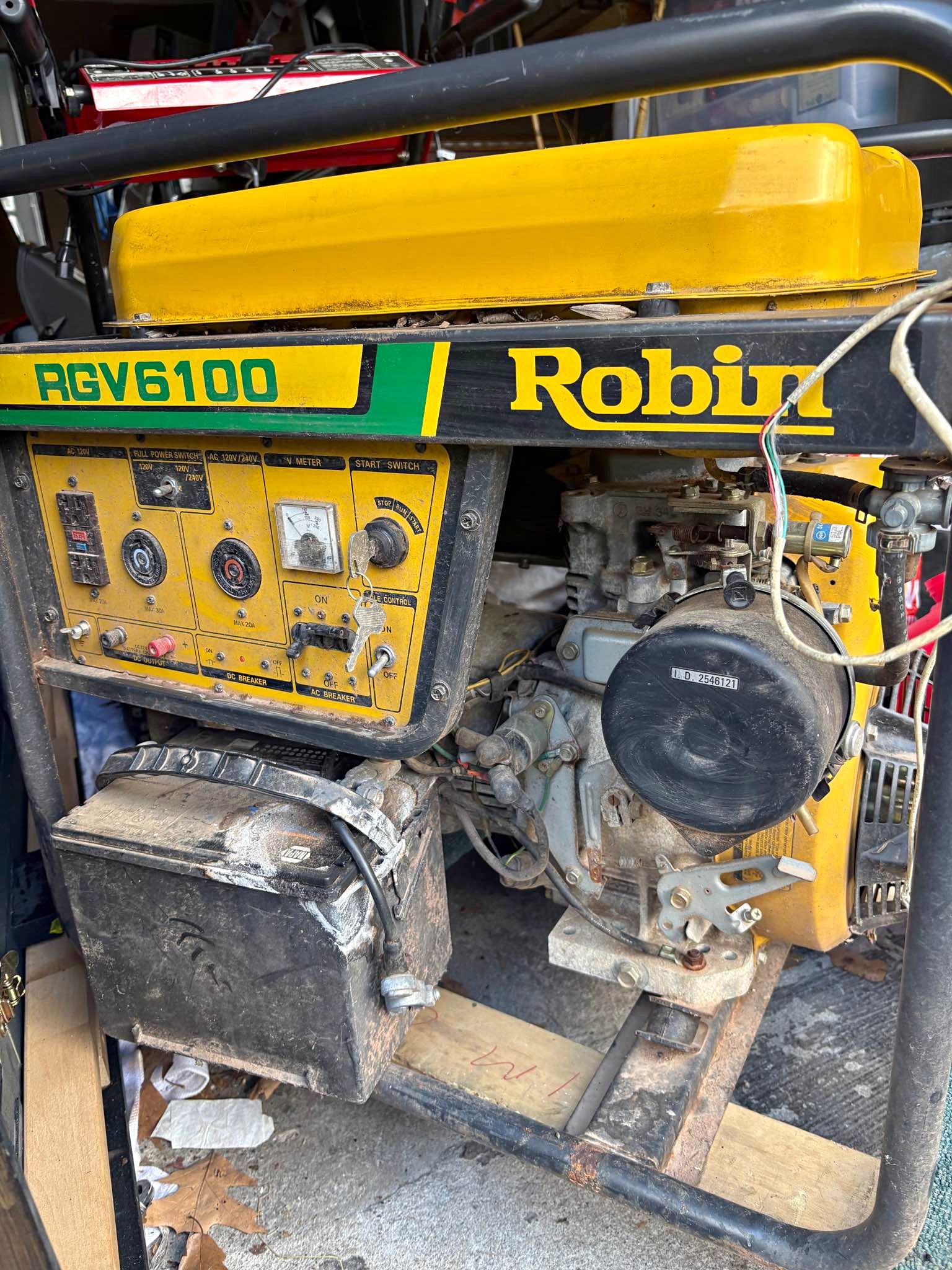 Generator Robin RGV 6100 sold as is untested (needs repair ...